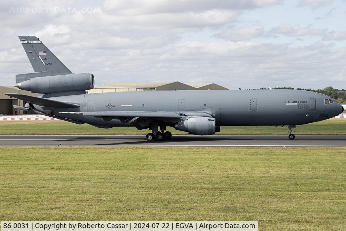 86-0031, 1986 McDonnell Douglas KC-10A Extender C/N 48244, RIAT 24