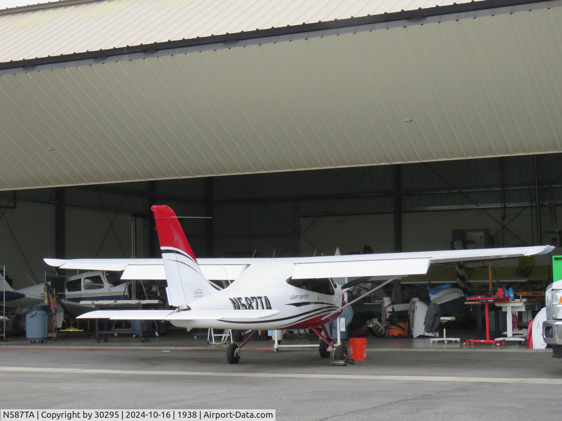 N587TA, 2014 Tecnam P2008 C/N 087, Being worked on