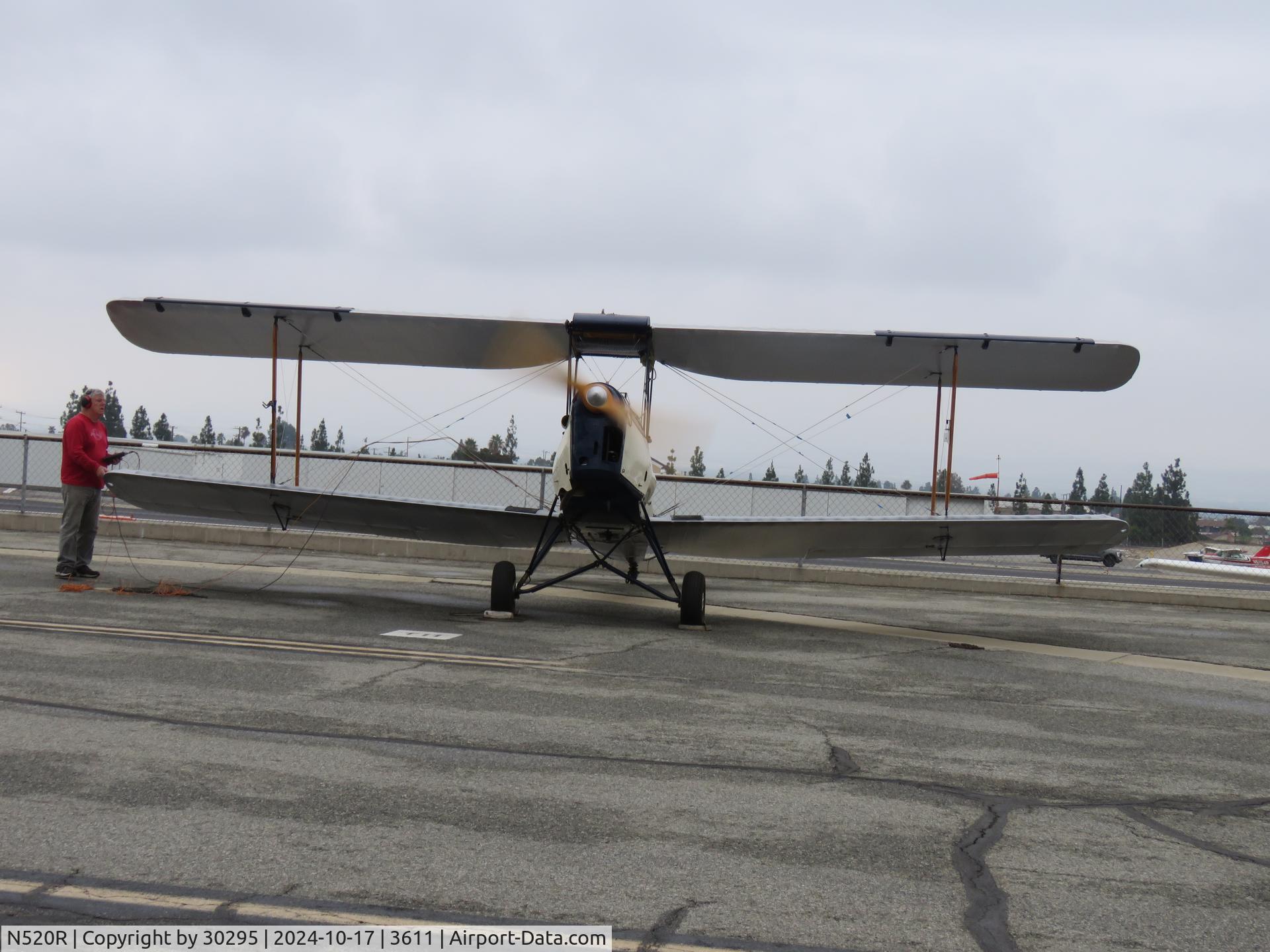 N520R, 1940 De Havilland DH-82A Tiger Moth II C/N 82960, Testing De Havilland Gypsy Major engine