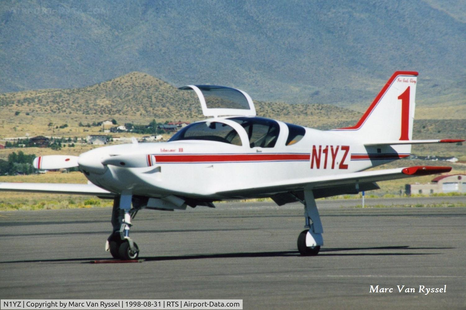 N1YZ, 1988 Stoddard-Hamilton Glasair III C/N 3037, Race #1 N1YZ at the Reno Air Races in 1998, pilot was David Cronin.