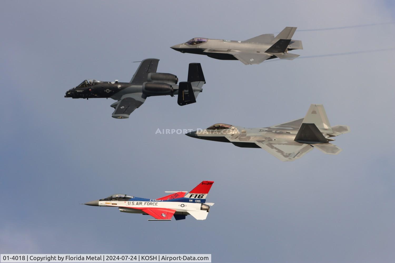 01-4018, 2001 Lockheed Martin F-22A Raptor C/N 645-4018, 4 ship heritage flight zx