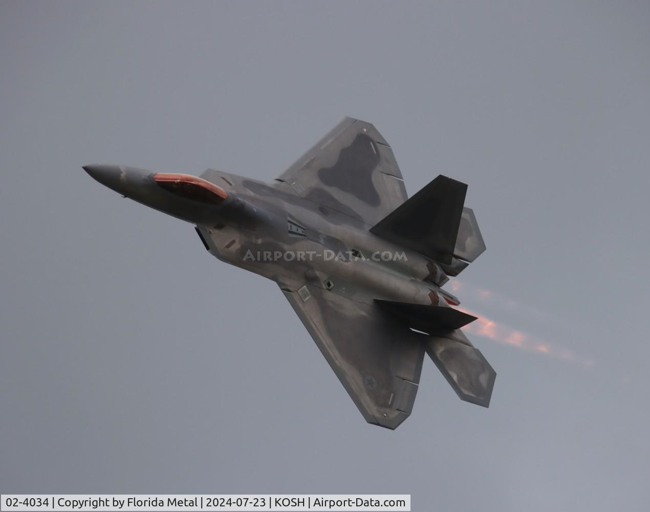 02-4034, 2002 Lockheed Martin F/A-22A Raptor C/N 4034, OSH 24 zx