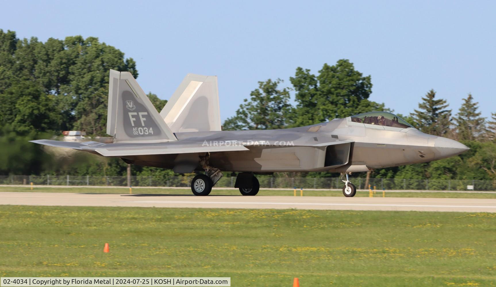 02-4034, 2002 Lockheed Martin F/A-22A Raptor C/N 4034, F-22A zx