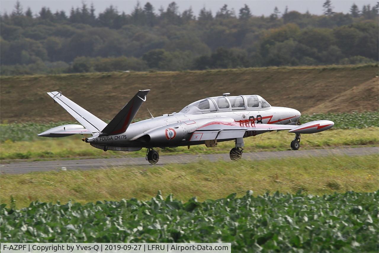 F-AZPF, Fouga CM-175 Zephyr C/N 28, Fouga CM-175 Zephyr, Landing rwy 23, Morlaix-Ploujean airport (LFRU-MXN)