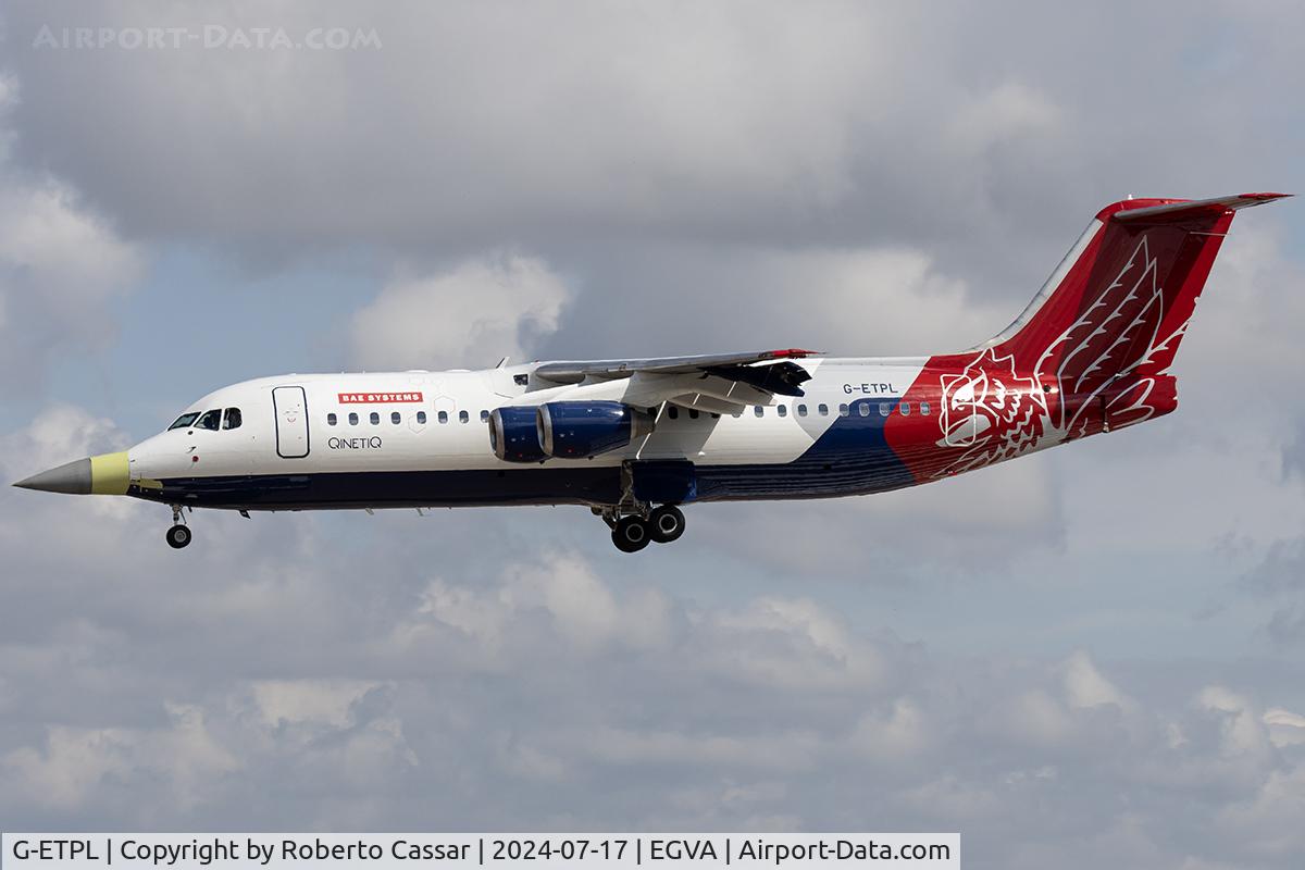 G-ETPL, 2000 British Aerospace Avro 146-RJ100 C/N E3368, RIAT 24