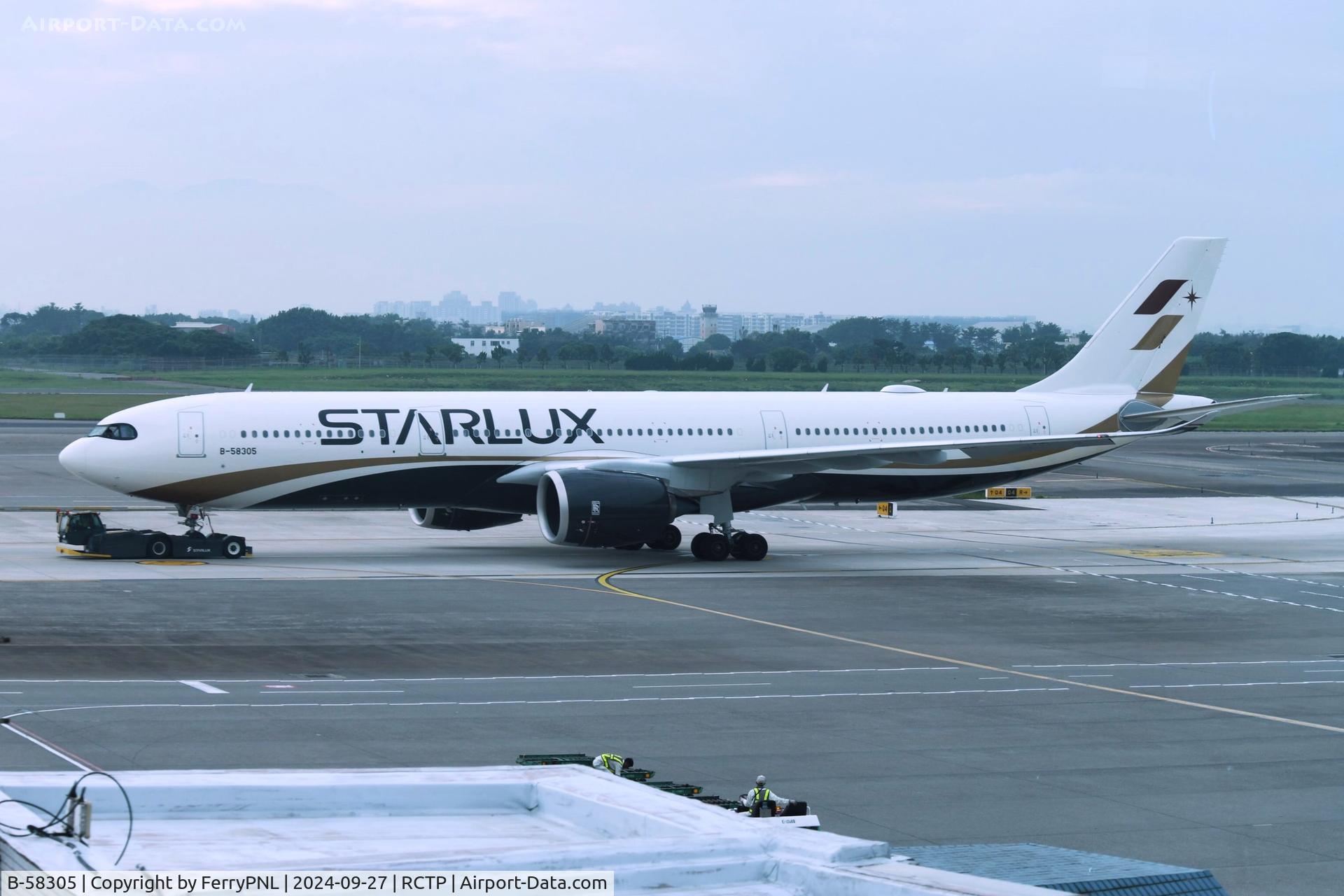B-58305, 2024 Airbus A330-941 C/N 2066, Starlux A339 under tow