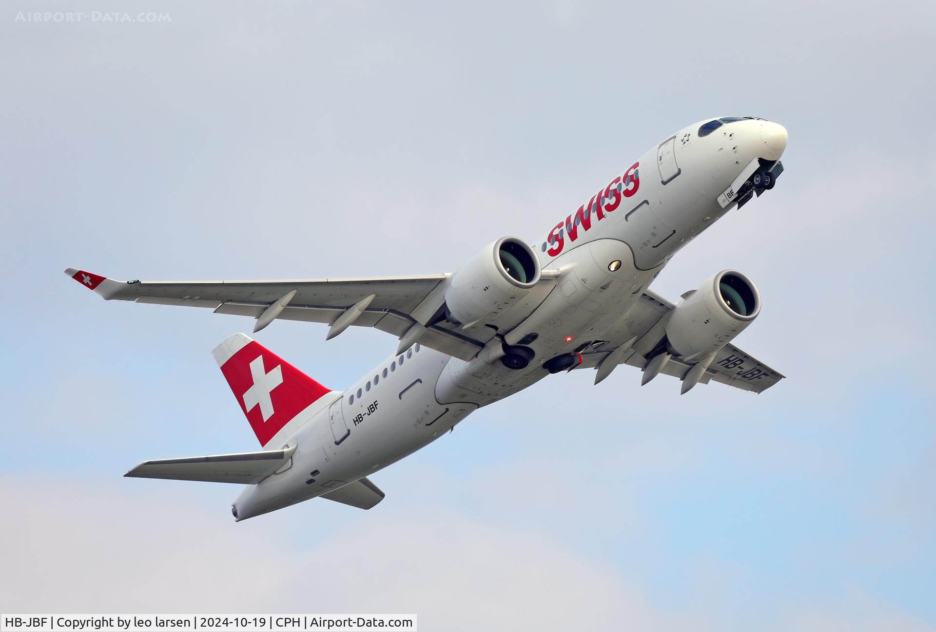 HB-JBF, 2017 Bombardier CSeries CS100 (BD-500-1A10) C/N 50015, Copenhagen 19.10.2024