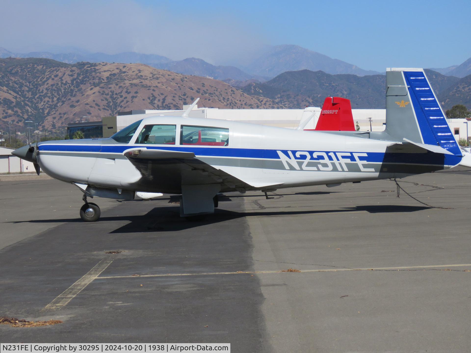 N231FE, 1979 Mooney M20K C/N 25-0177, Parked
