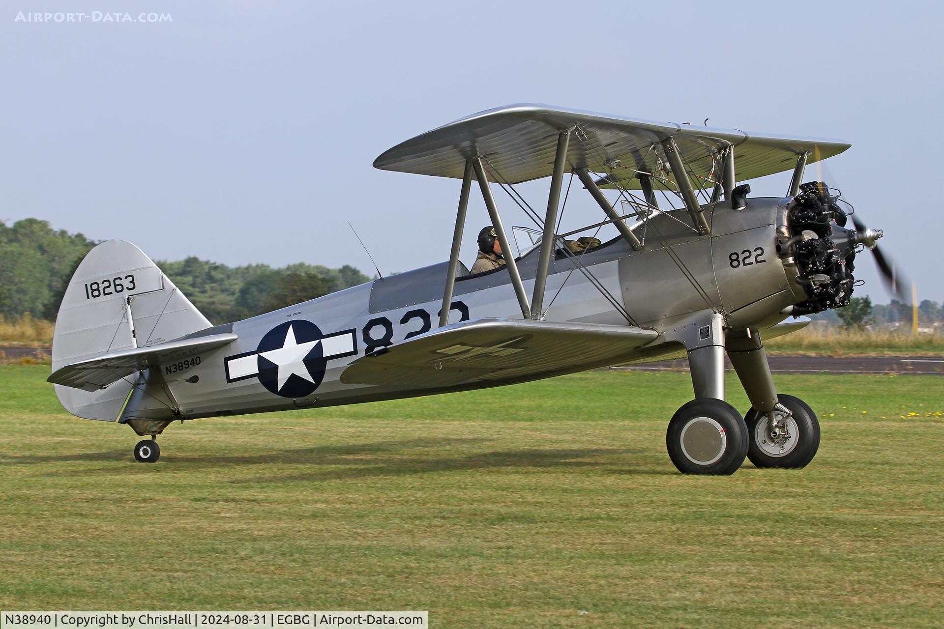 N38940, 1941 Boeing A75N1(PT17) C/N 75-1822, LAA Rally 2024, Leicester