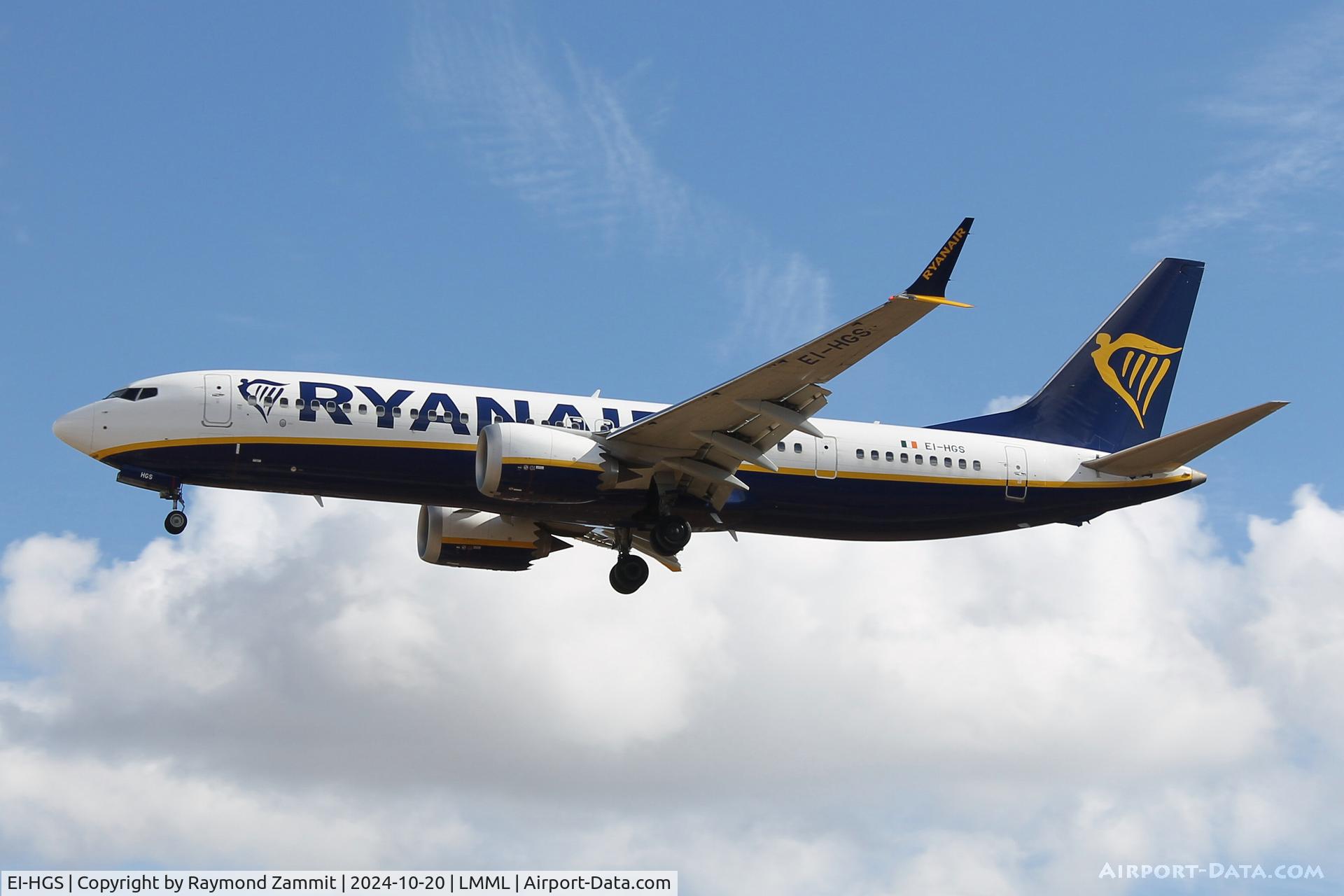 EI-HGS, 2021 Boeing 737-8-200 MAX C/N 65880, B737-8 MAX EI-HGS Ryanair