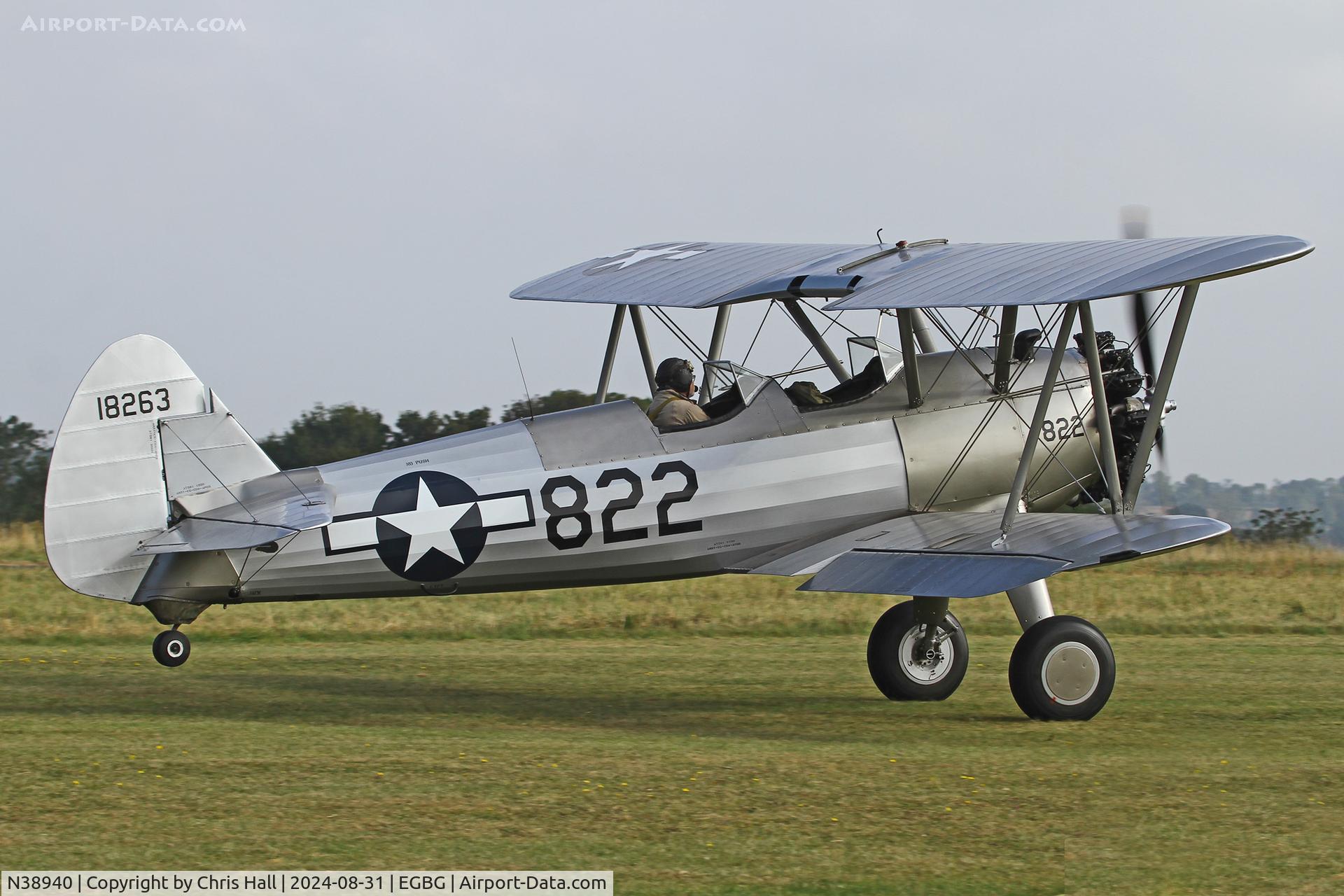 N38940, 1941 Boeing A75N1(PT17) C/N 75-1822, LAA Rally 2024, Leicester