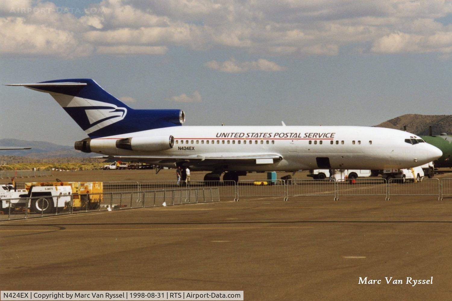 N424EX, 1968 Boeing 727-134C C/N 20042, N424EX of Flightstar Group, Fort Lauderdale, at Reno Air Races in 1998.