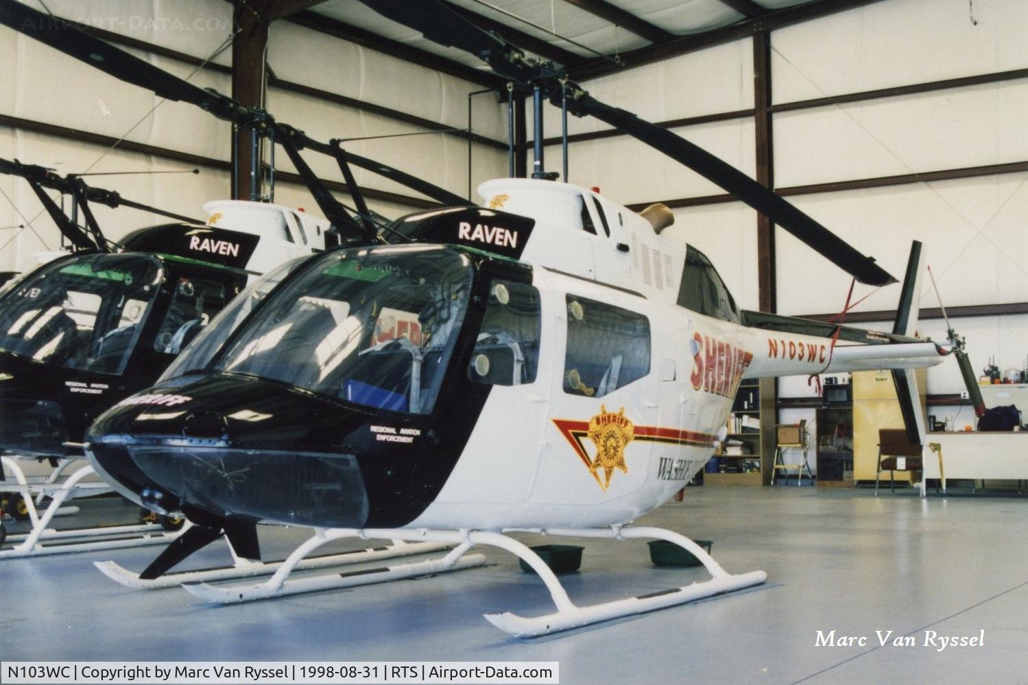 N103WC, 1969 Bell OH-58A C/N 69-16083, At Reno Stead in Sept 1998.