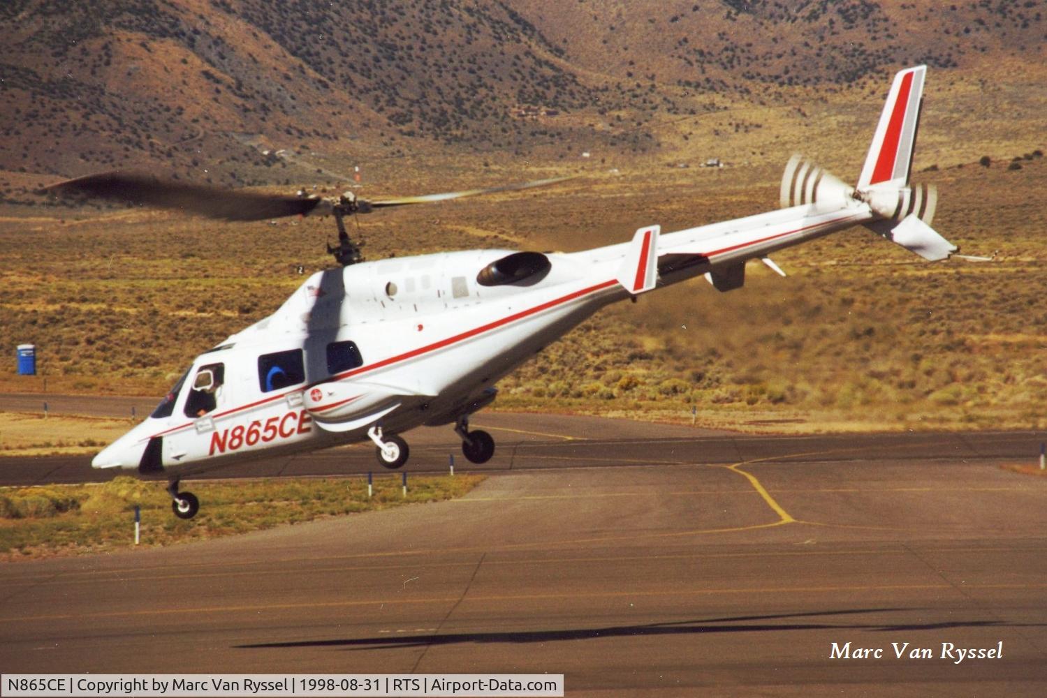 N865CE, Bell 222B C/N 47146, At Reno Stead in 1998.