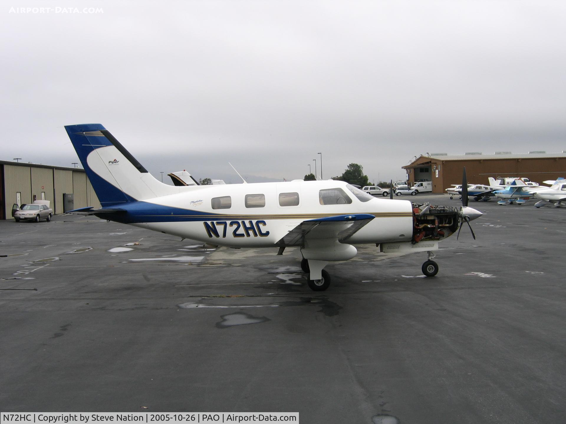 N72HC, 1999 Piper PA-46-350P Malibu Mirage C/N 4636241, Paul Schaller Trustee 1999 Piper PA-46-350P Palo Alto, CA
