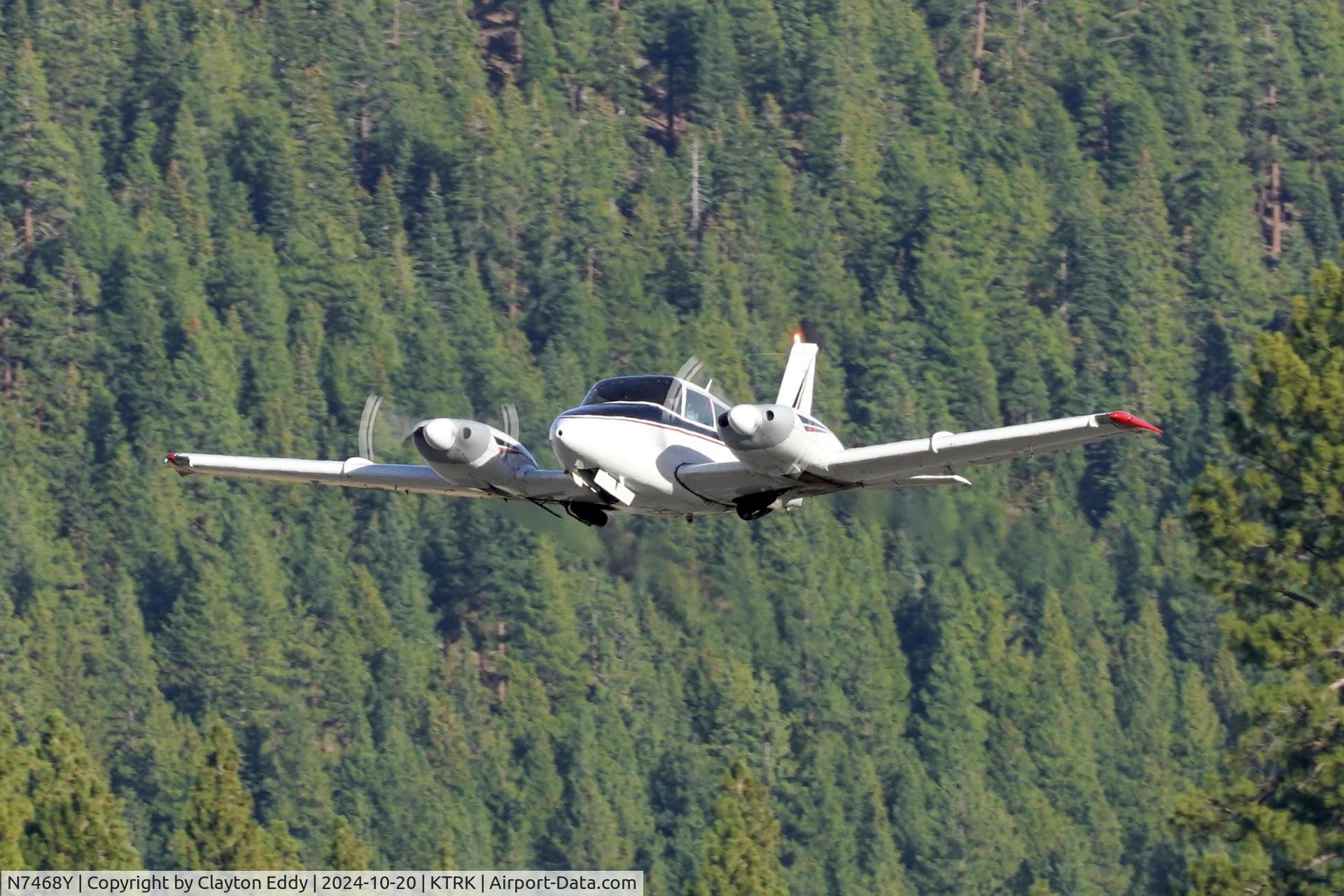 N7468Y, 1964 Piper PA-30 Twin Comanche C/N 30-531, Truckee Tahoe airport in California 2024.