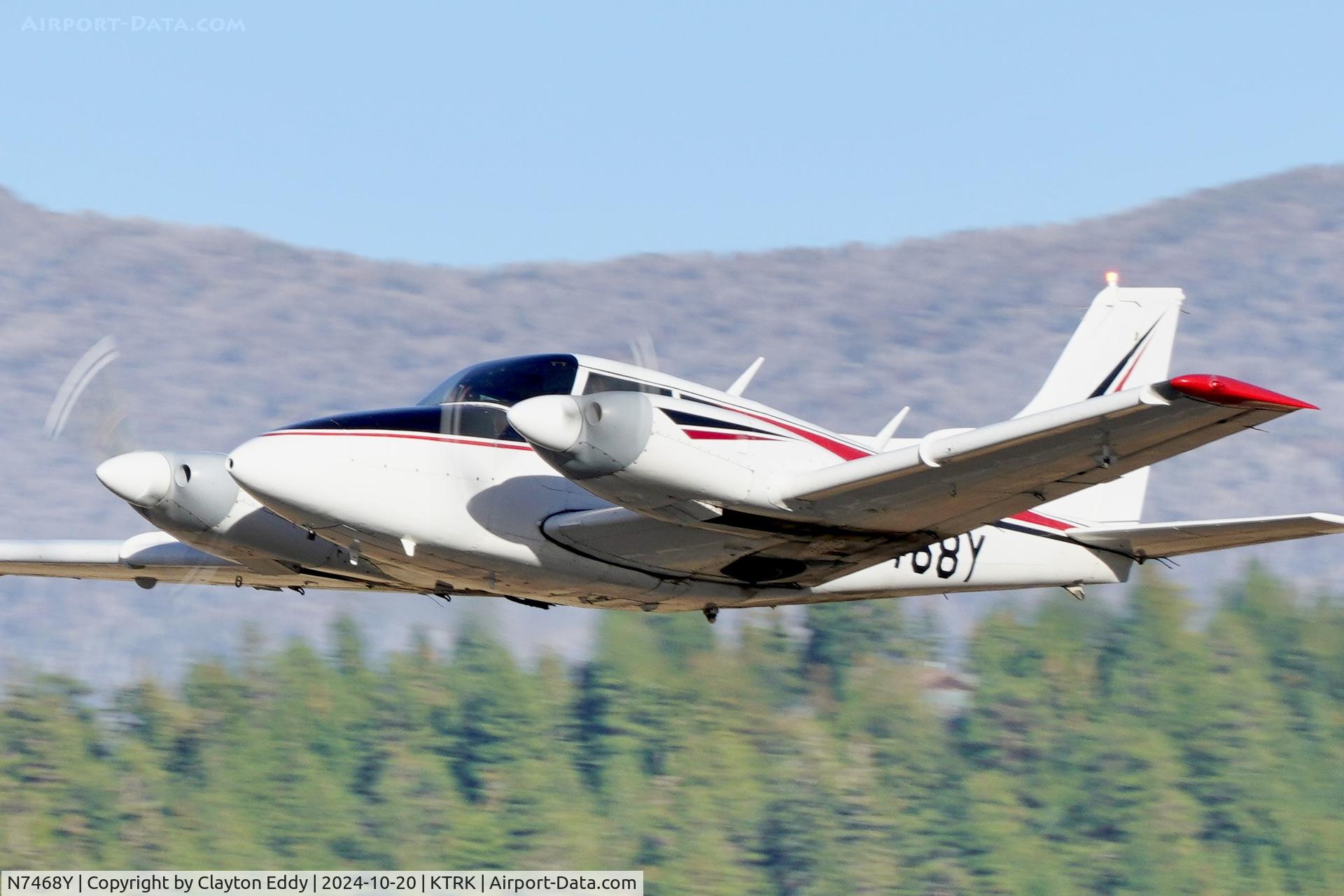 N7468Y, 1964 Piper PA-30 Twin Comanche C/N 30-531, Truckee Tahoe airport in California 2024.