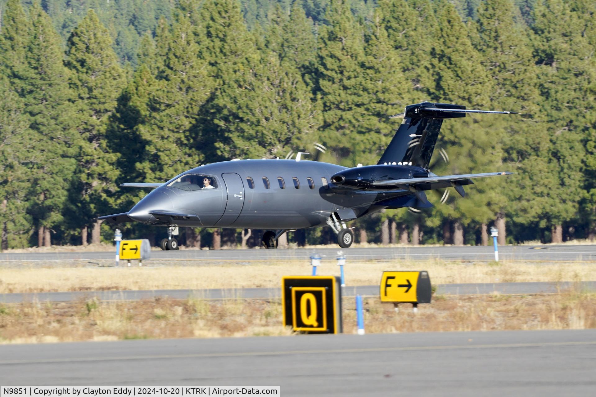 N9851, 2011 Piaggio P180 Avanti II C/N 1223, Truckee Tahoe airport in California 2024.