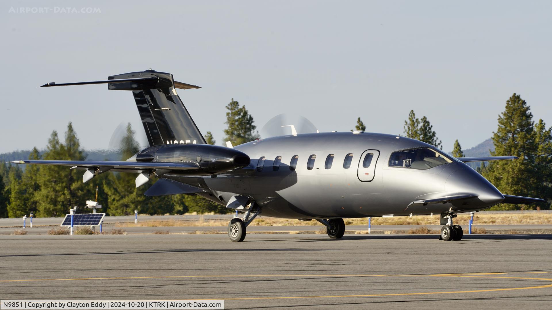 N9851, 2011 Piaggio P180 Avanti II C/N 1223, Truckee Tahoe airport in California 2024.