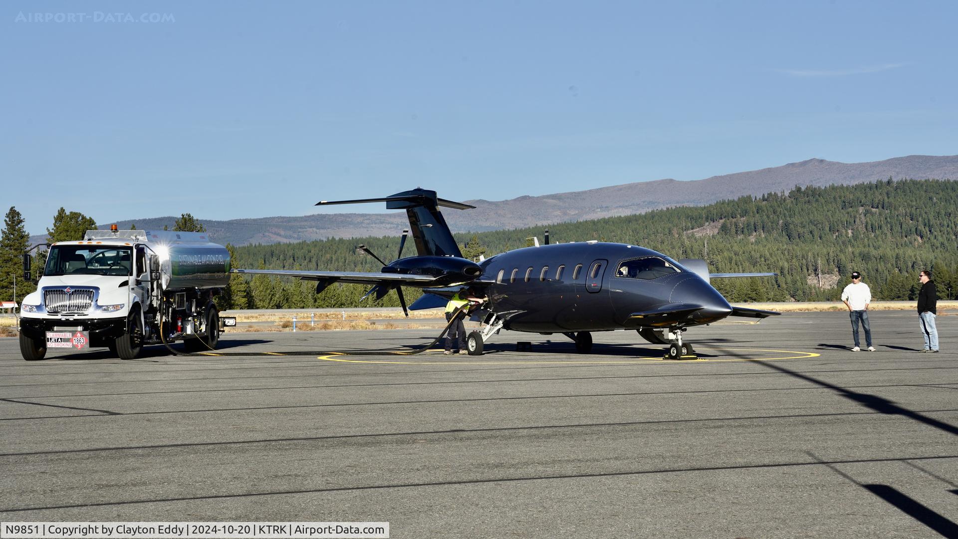N9851, 2011 Piaggio P180 Avanti II C/N 1223, Truckee Tahoe airport in California 2024.