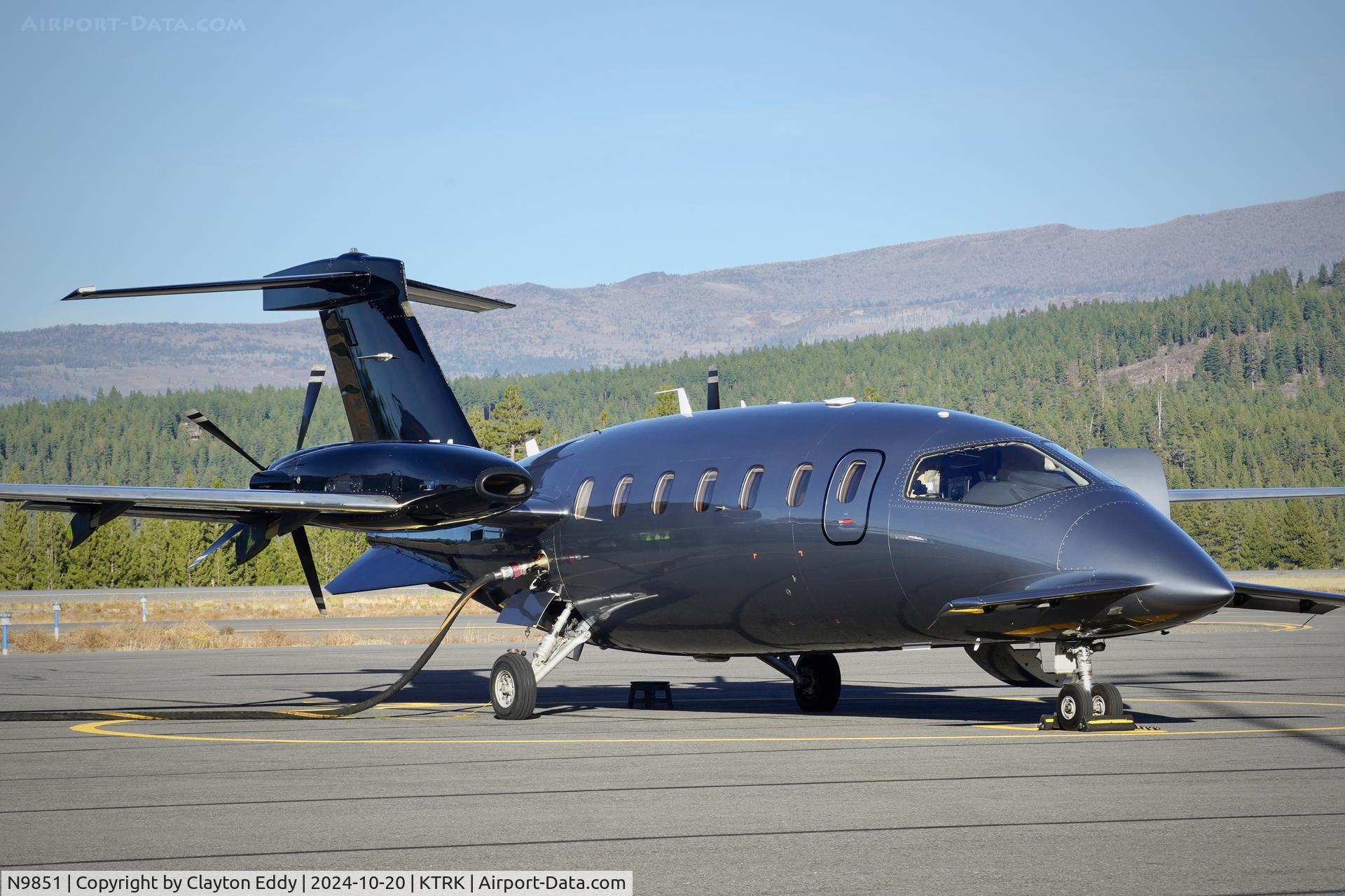 N9851, 2011 Piaggio P180 Avanti II C/N 1223, Truckee Tahoe airport in California 2024.
