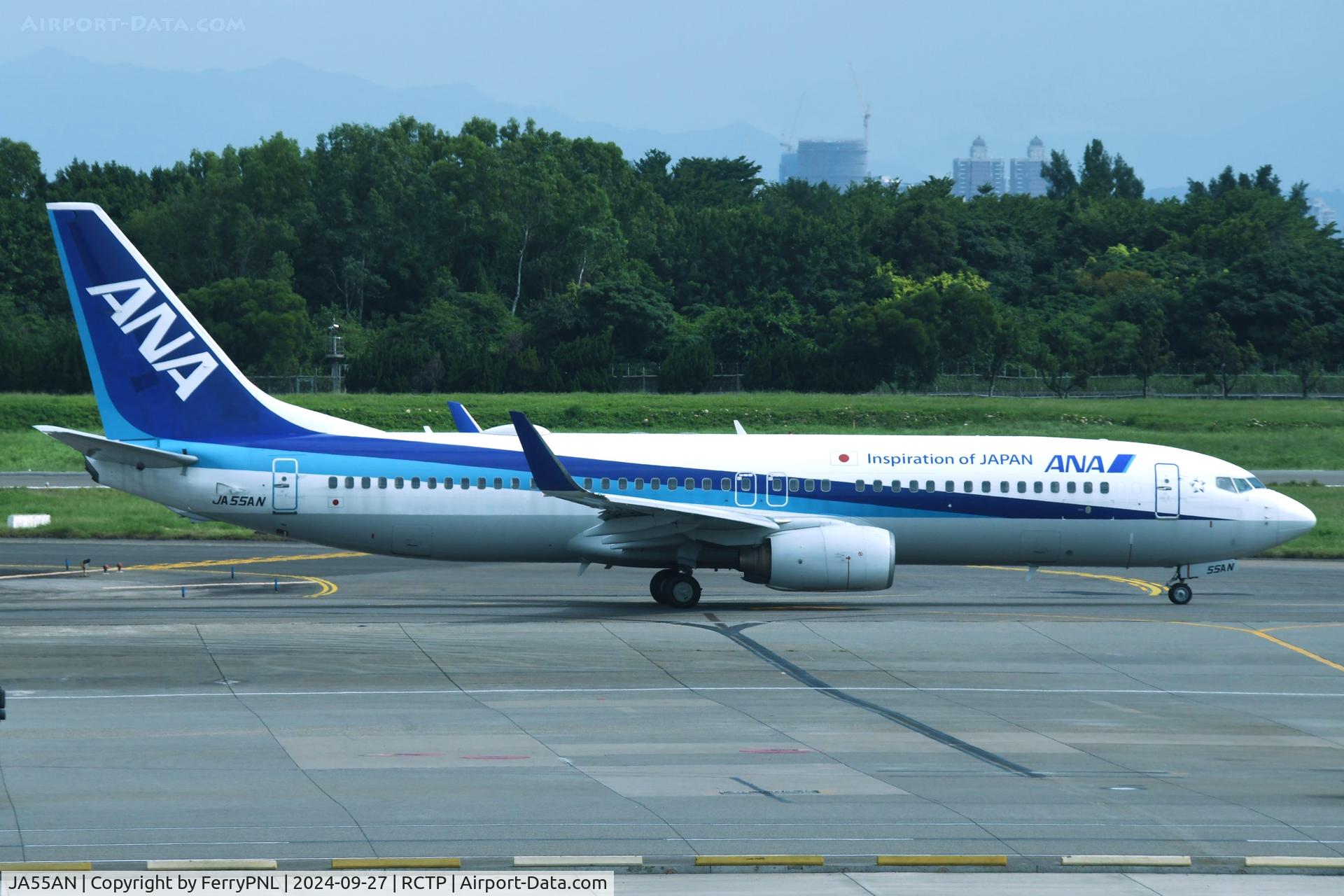 JA55AN, 2009 Boeing 737-881 C/N 33892, ANA B738 ferrying back  to HND after maintenance in TPE