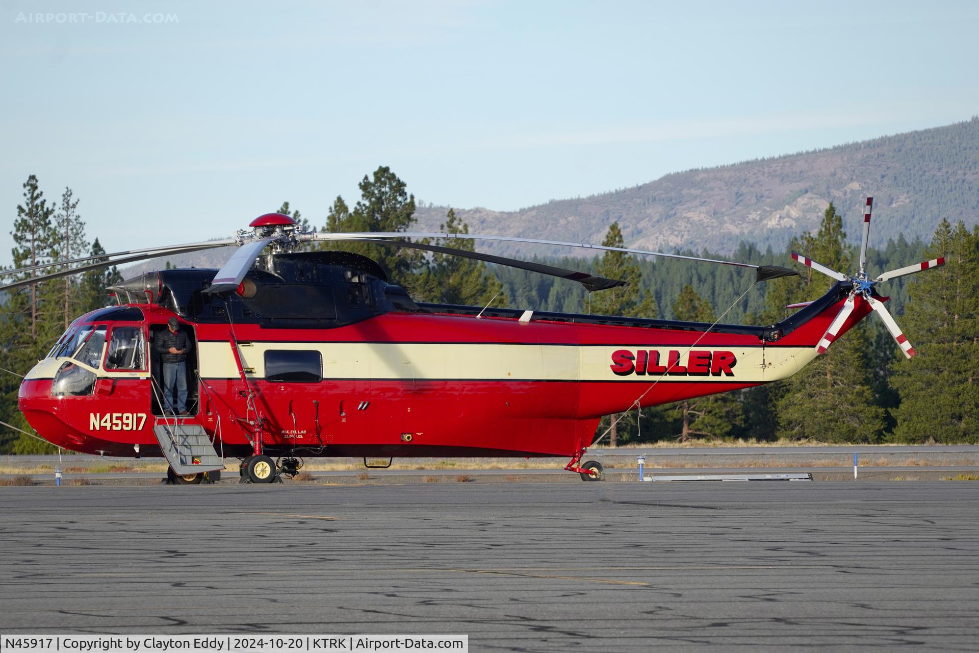 N45917, 1965 Sikorsky S61V-1 C/N 61271, Truckee Tahoe airport in California 2024.