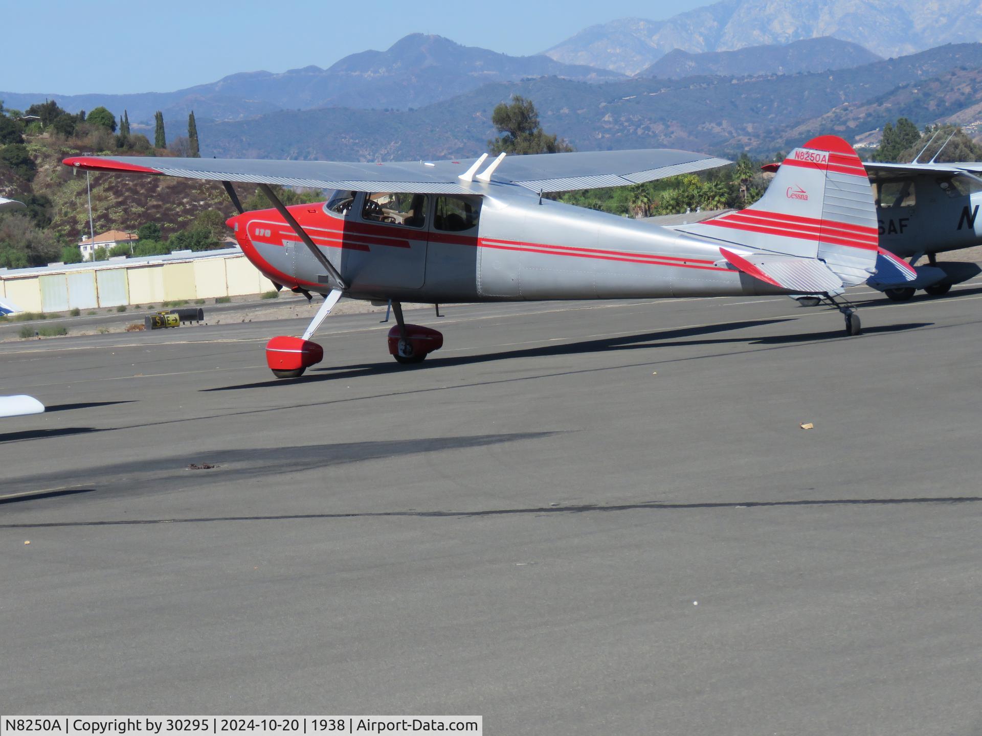 N8250A, 1952 Cessna 170B C/N 25102, Parked