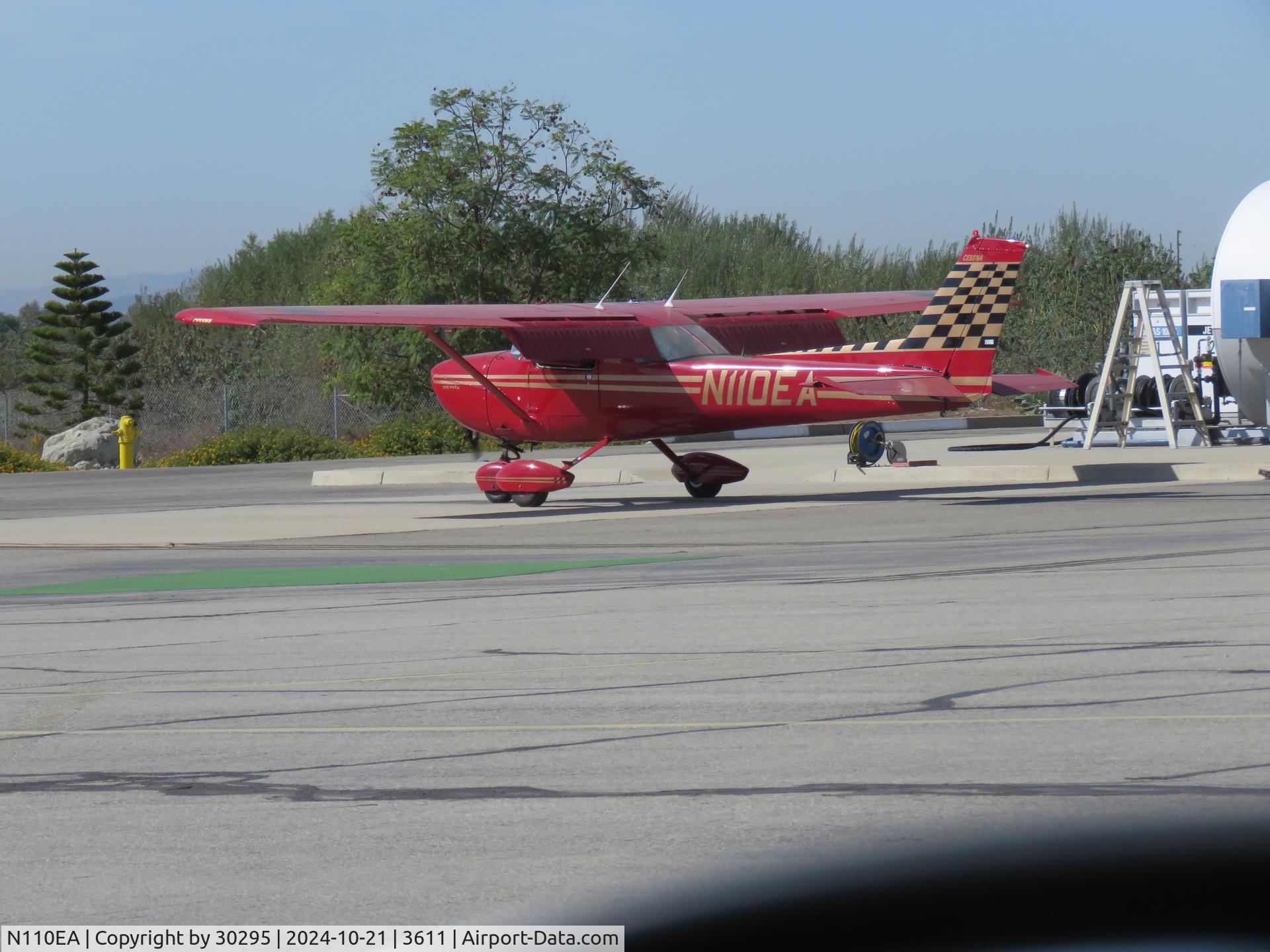 N110EA, 1971 Cessna A150L Aerobat C/N A1500309, Parked