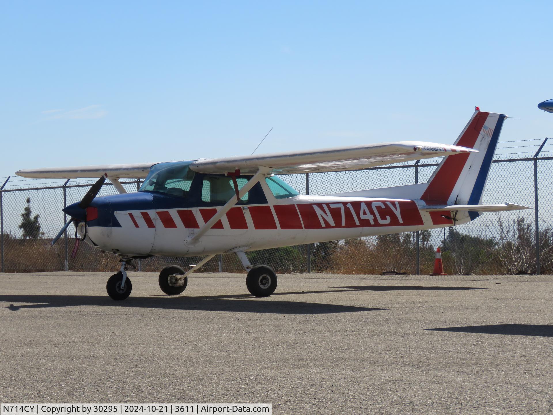 N714CY, 1976 Cessna 150M C/N 15079085, Parked