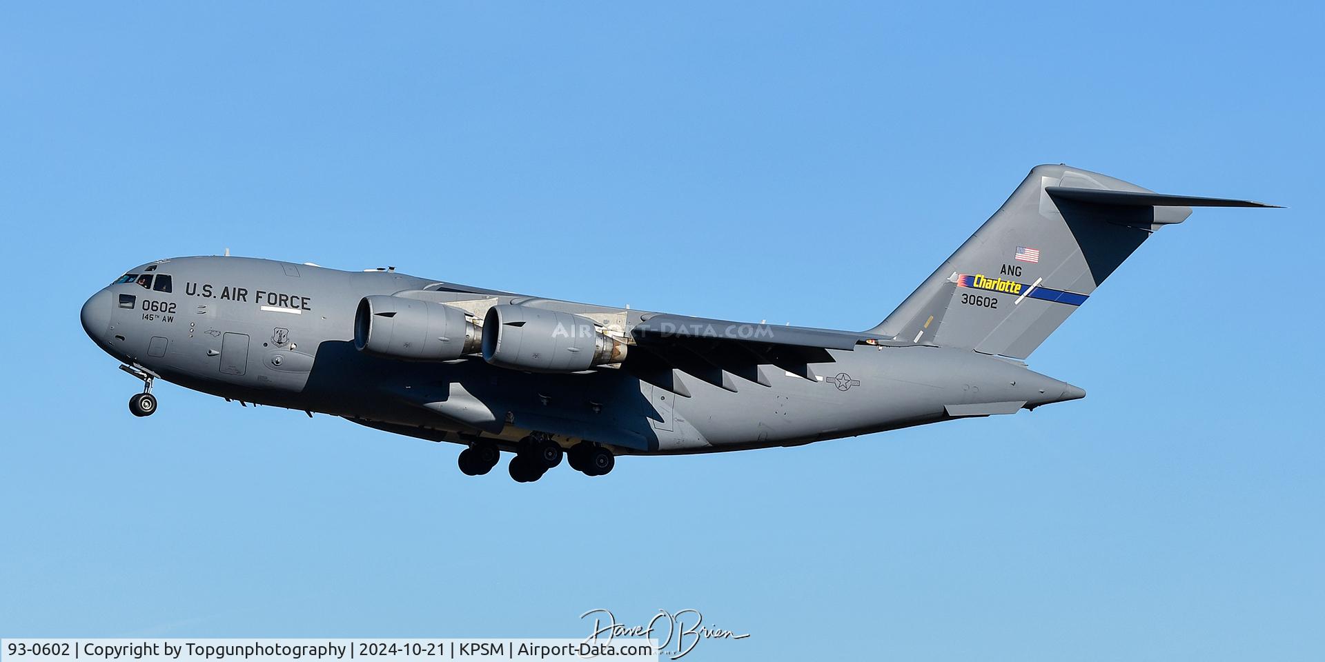 93-0602, 1993 McDonnell Douglas C-17A Globemaster III C/N 50022, REACH636 now with 156th AS of the SC ANG