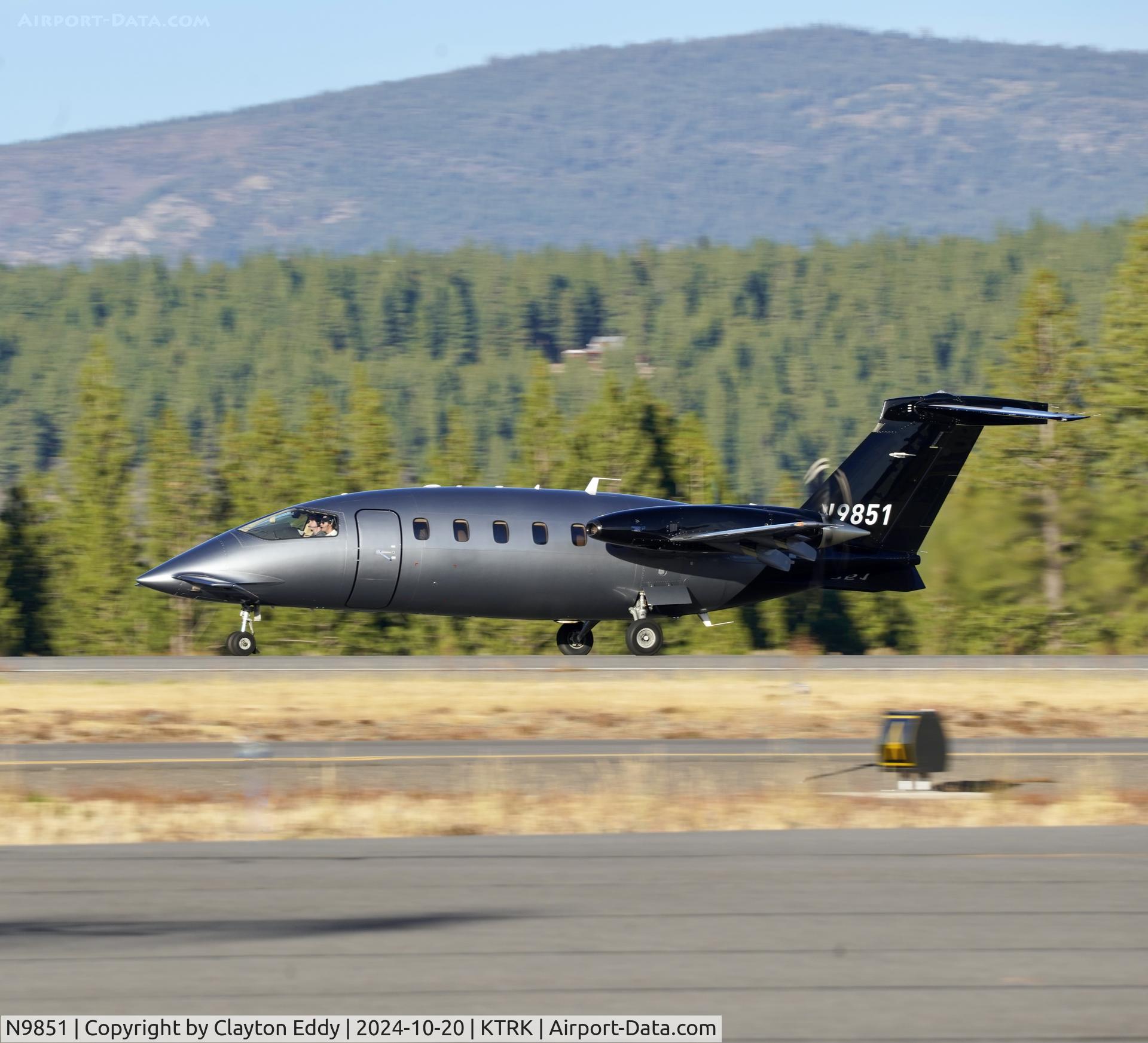 N9851, 2011 Piaggio P180 Avanti II C/N 1223, Truckee Tahoe airport in California 2024.