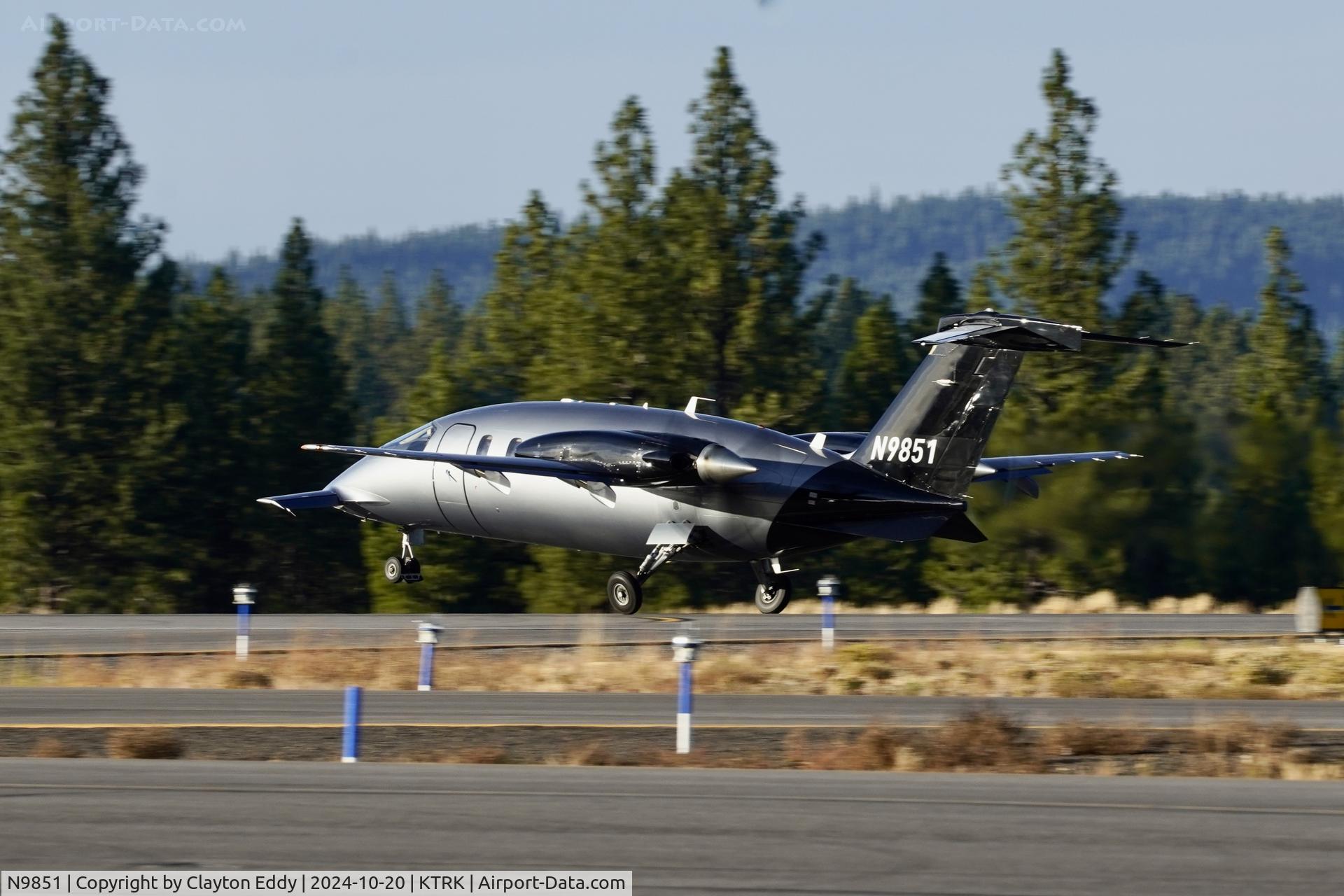 N9851, 2011 Piaggio P180 Avanti II C/N 1223, Truckee Tahoe airport in California 2024.