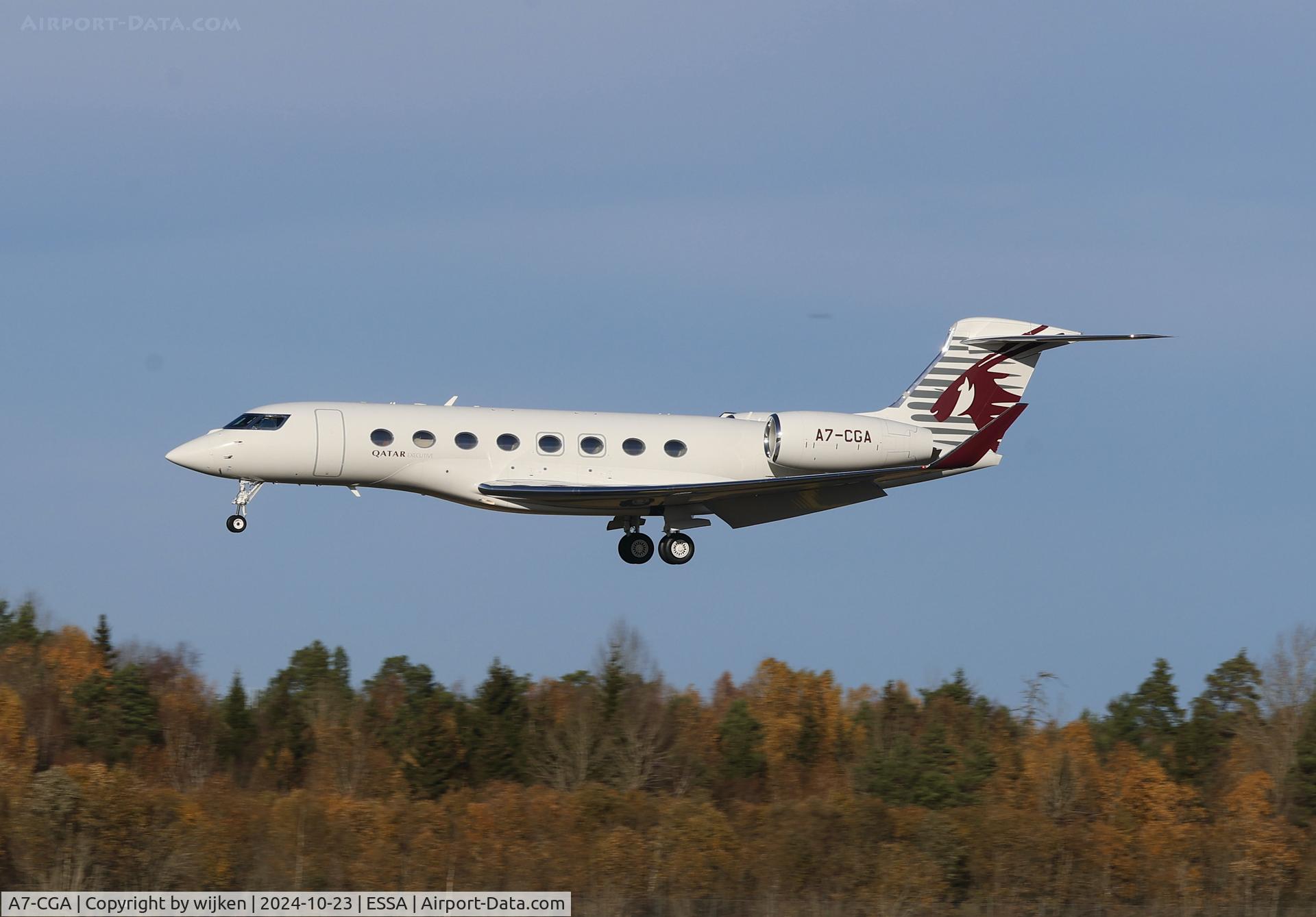 A7-CGA, 2015 Gulfstream G-VI (G650ER) C/N 6153, Rwy 26