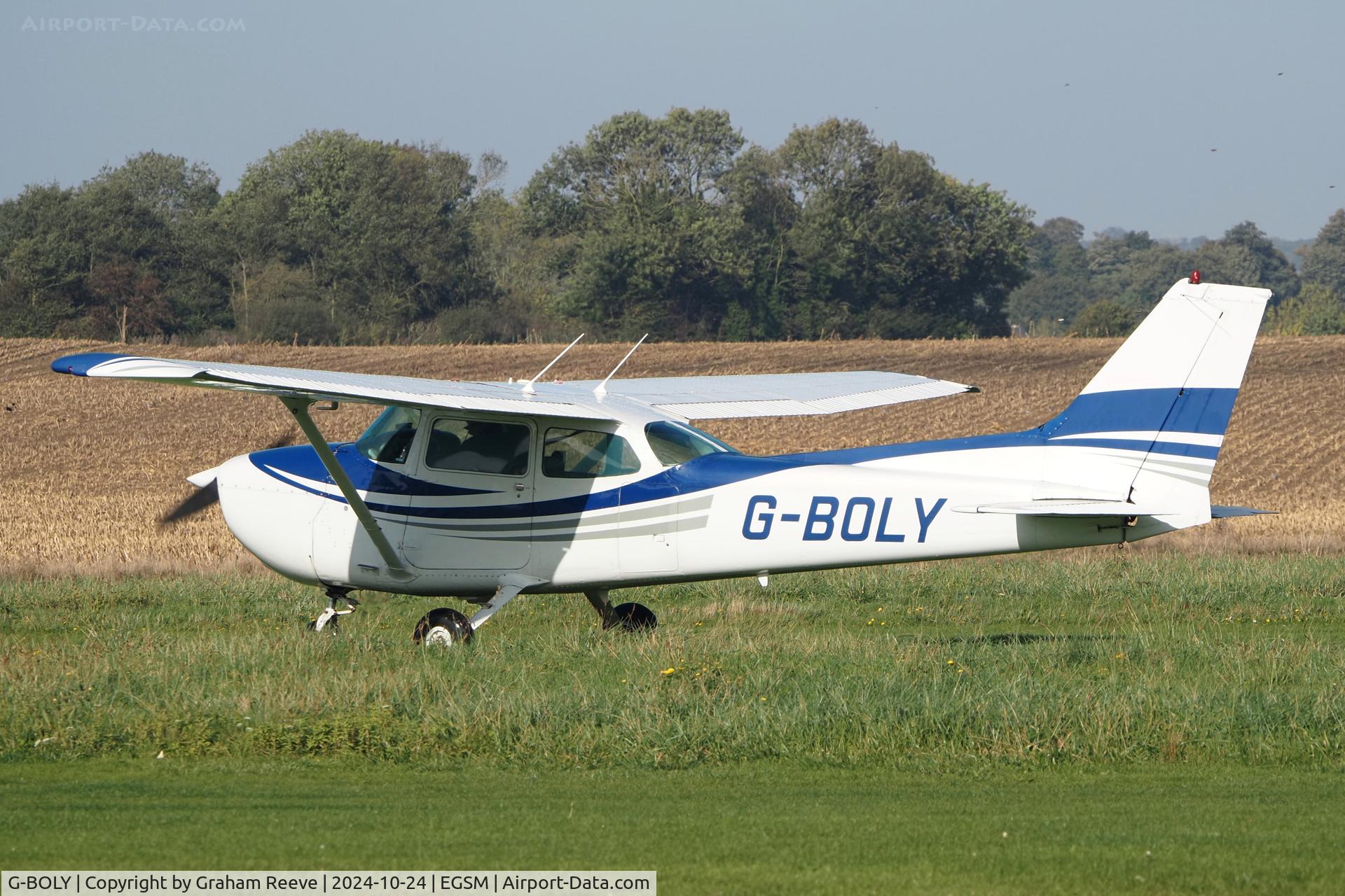 G-BOLY, 1977 Cessna 172N C/N 172-69004, Just landed at Beccles.