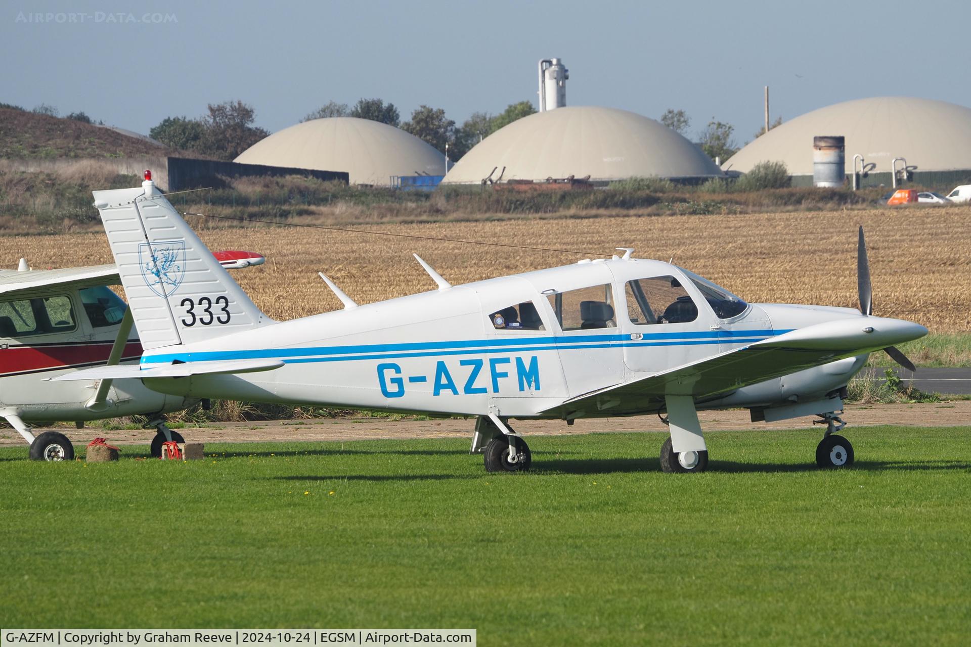 G-AZFM, 1971 Piper PA-28R-200 Cherokee Arrow C/N 28R-7135218, Parked at Beccles.