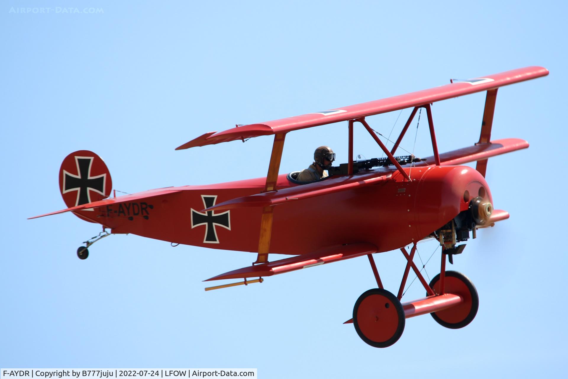 F-AYDR, 2011 Fokker Dr.1 Triplane Replica C/N 11178, at Saint-Quentin