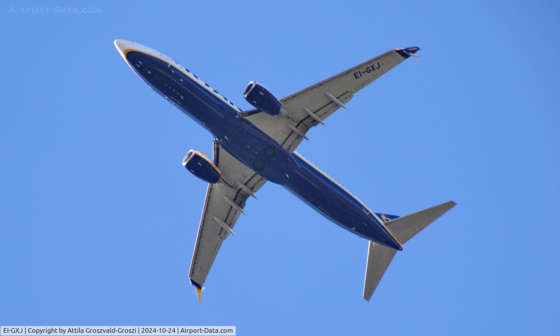 EI-GXJ, 2018 Boeing 737-800 C/N 44859, In the airspace of Budapest, Hungary