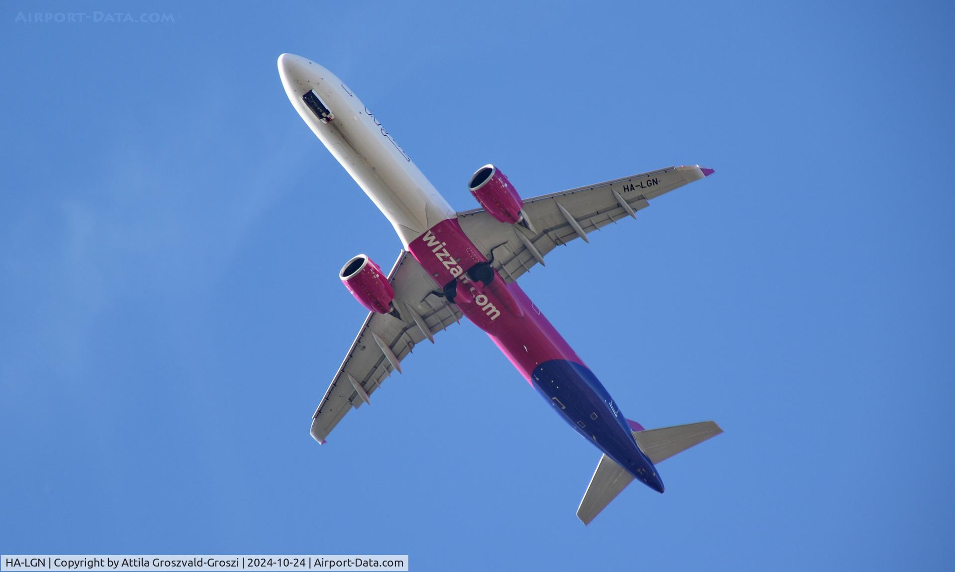 HA-LGN, 2024 Airbus A321-271NX C/N 11869, In the airspace of Budapest, Hungary