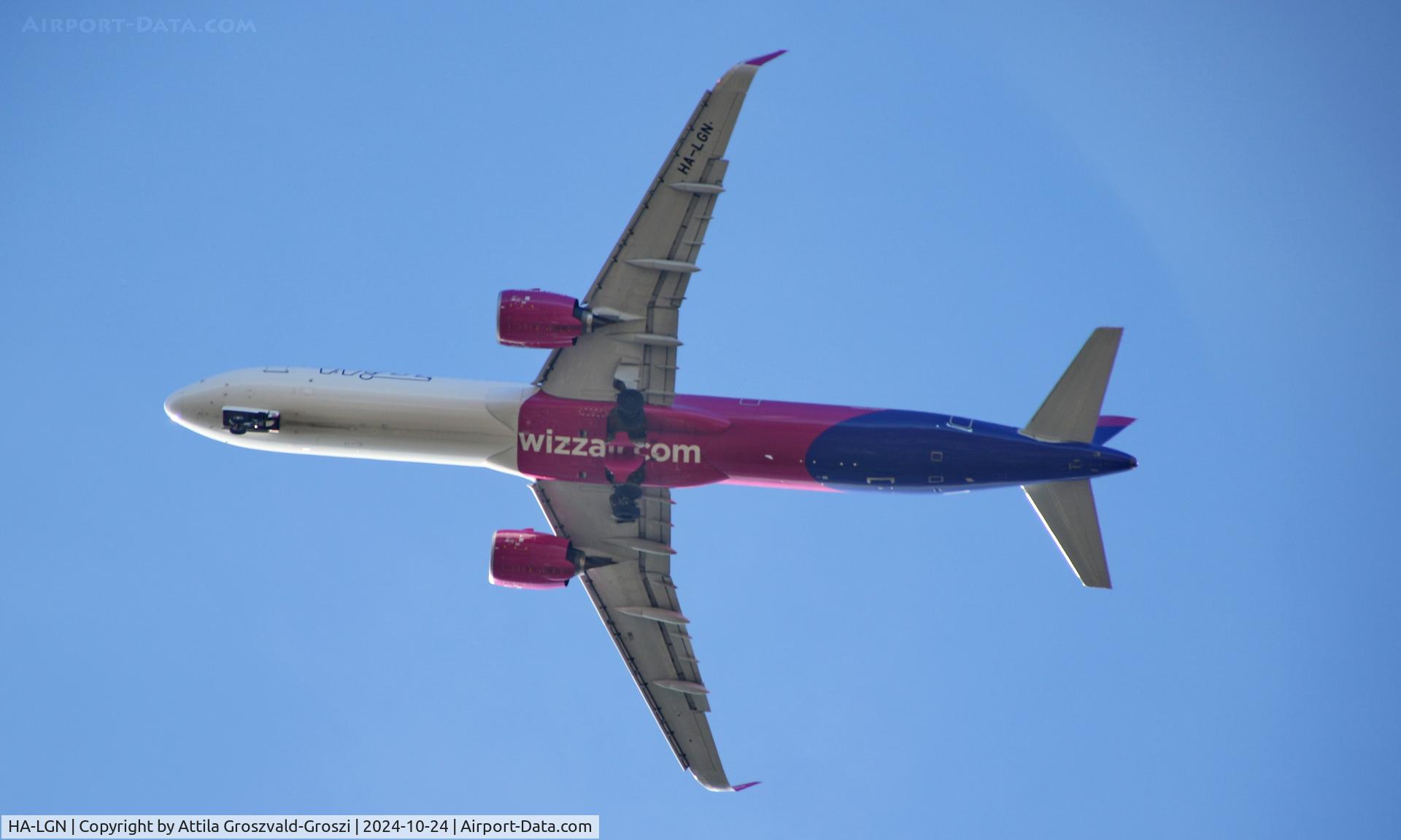 HA-LGN, 2024 Airbus A321-271NX C/N 11869, In the airspace of Budapest, Hungary