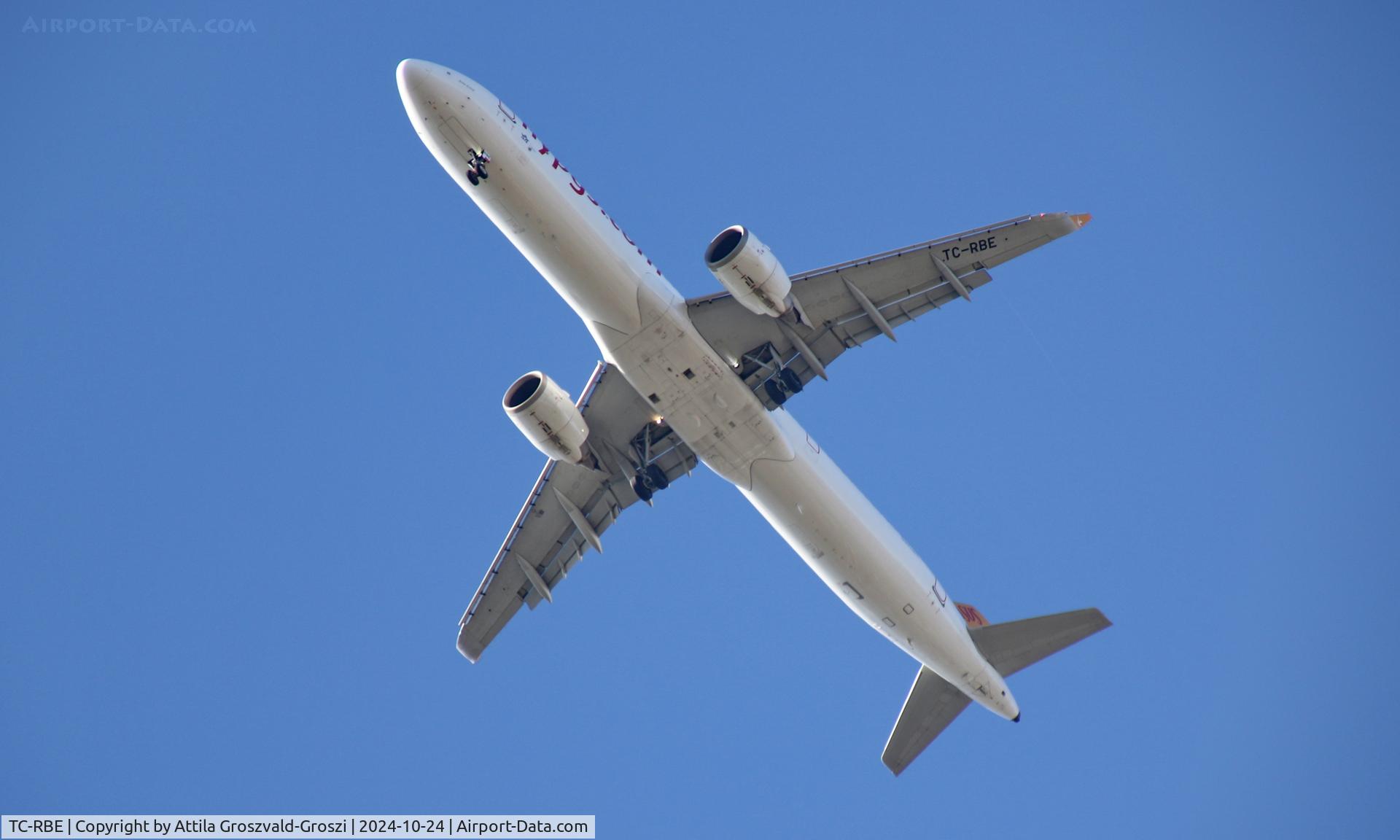 TC-RBE, Airbus A321-251NX C/N 9462, In the airspace of Budapest, Hungary