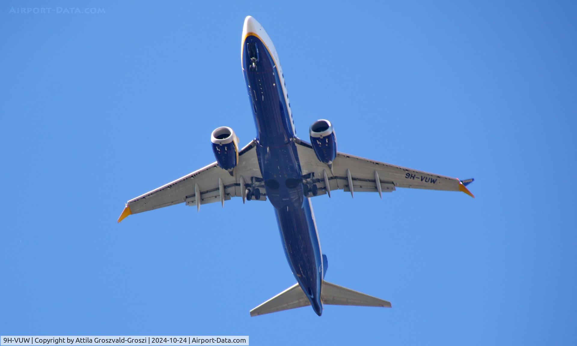 9H-VUW, 2022 Boeing 737-8-200 MAX C/N 62338, In the airspace of Budapest, Hungary