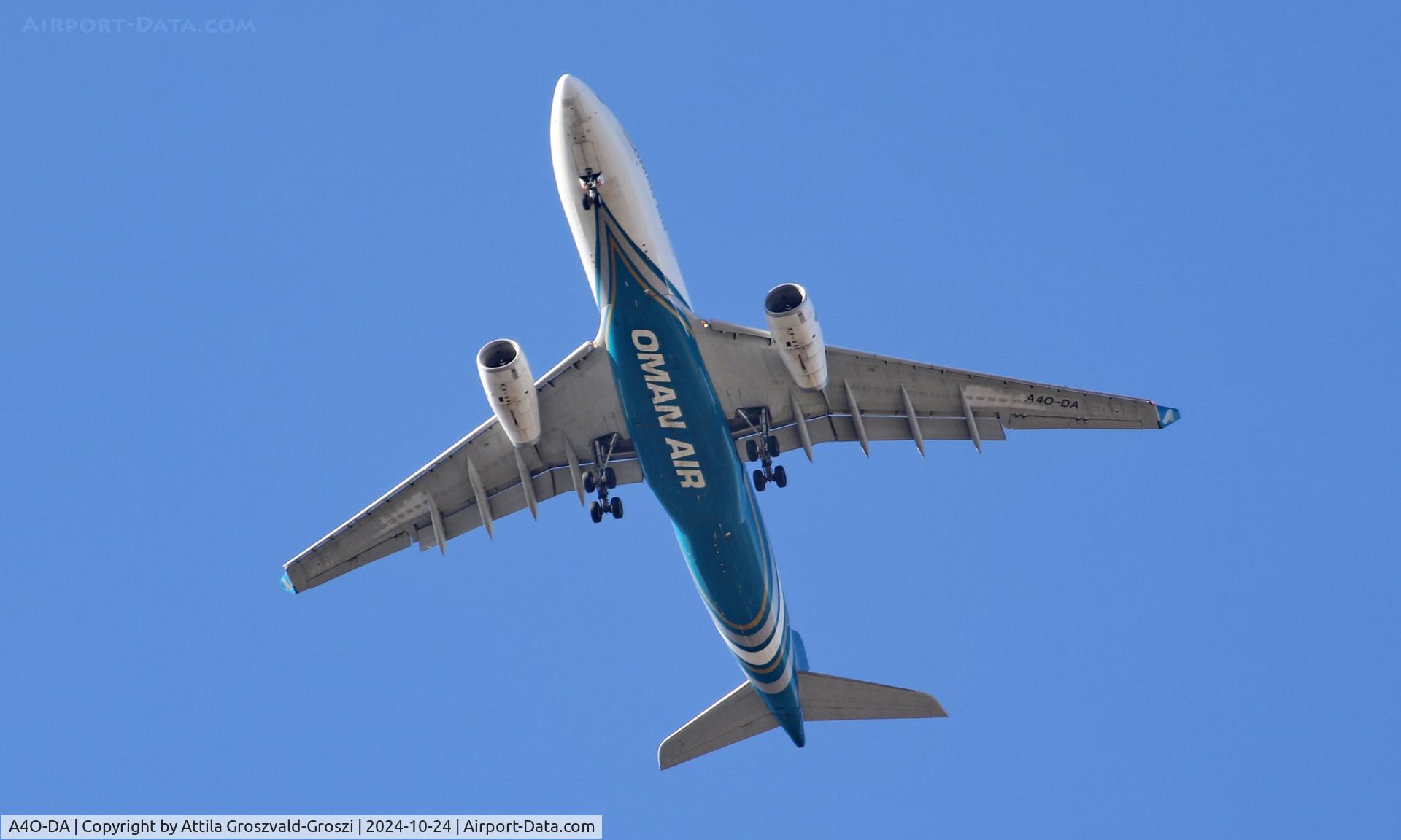 A4O-DA, 2009 Airbus A330-243 C/N 1038, In the airspace of Budapest, Hungary