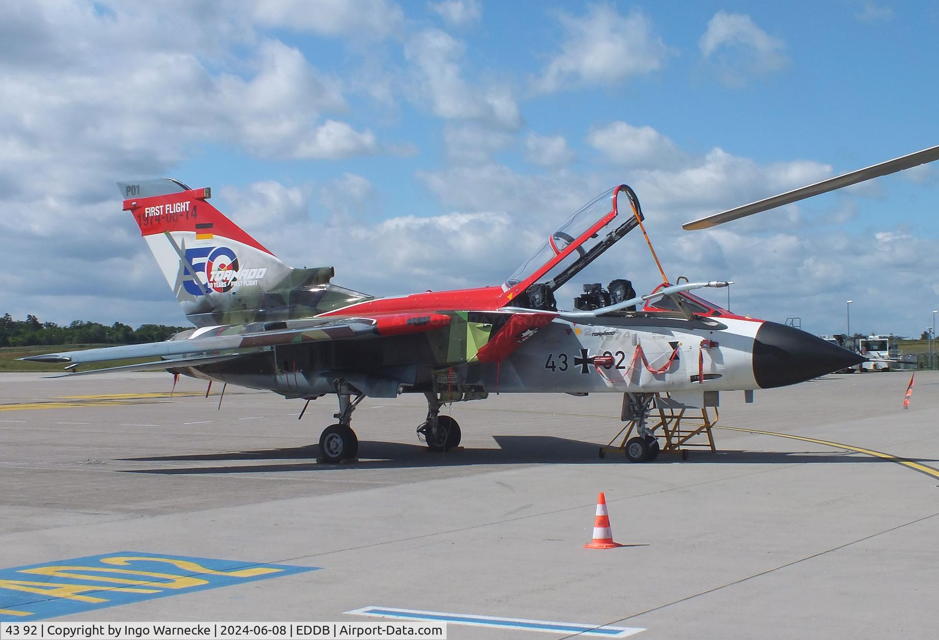 43 92, Panavia Tornado IDS(T) C/N 239/GT030/4092, Panavia Tornado IDS(T) of Luftwaffe (German Air Force) in '50 years Tornado first flight' special colours at ILA 2024, Berlin