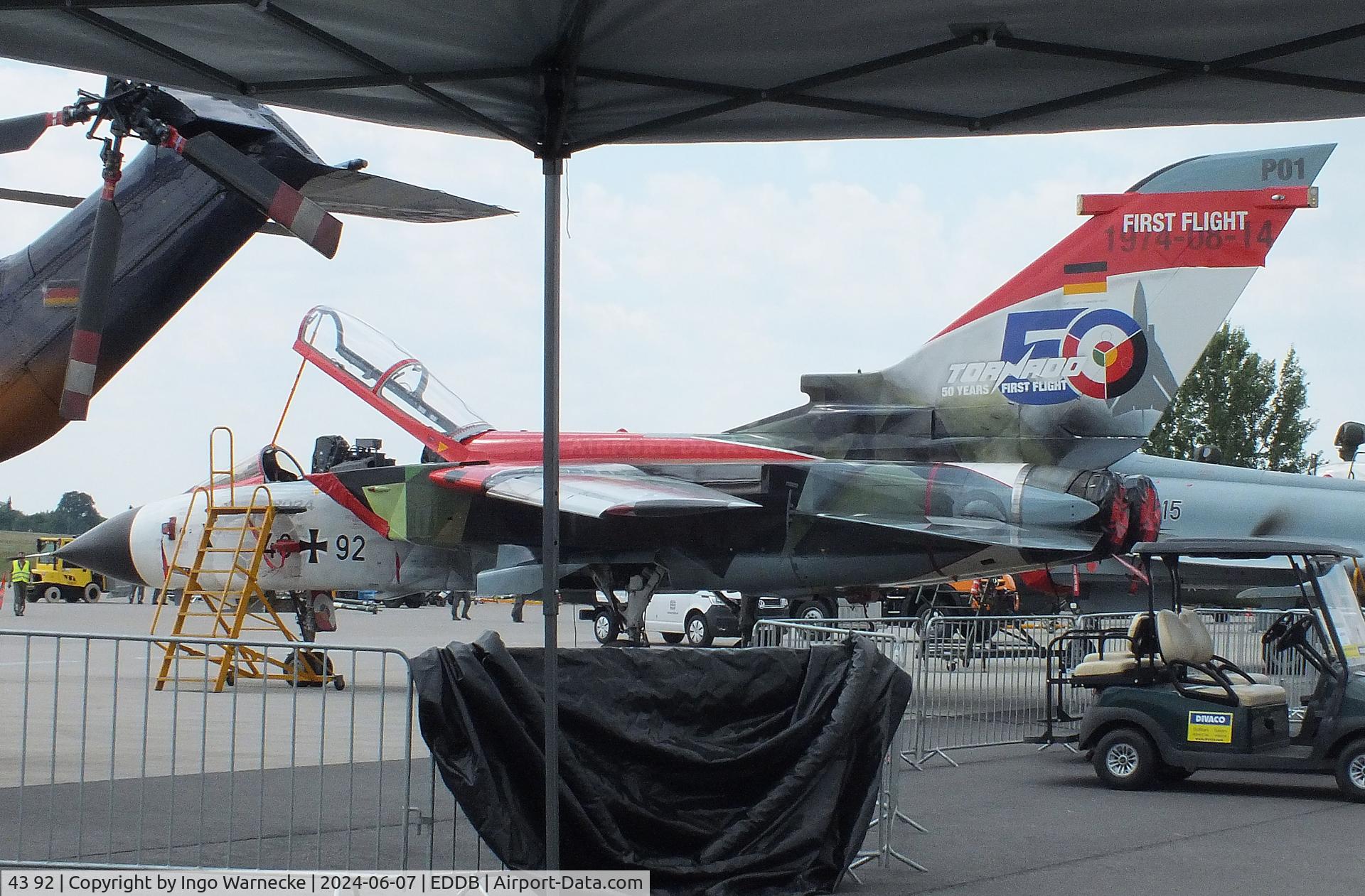 43 92, Panavia Tornado IDS(T) C/N 239/GT030/4092, Panavia Tornado IDS(T) of Luftwaffe (German Air Force) in '50 years Tornado first flight' special colours at ILA 2024, Berlin