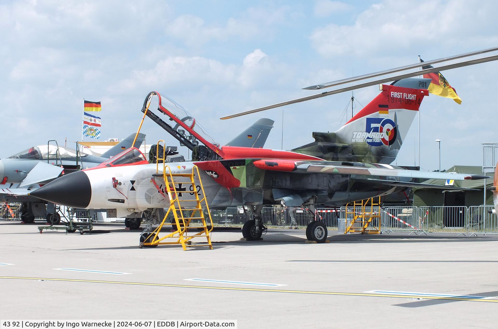 43 92, Panavia Tornado IDS(T) C/N 239/GT030/4092, Panavia Tornado IDS(T) of Luftwaffe (German Air Force) in '50 years Tornado first flight' special colours at ILA 2024, Berlin
