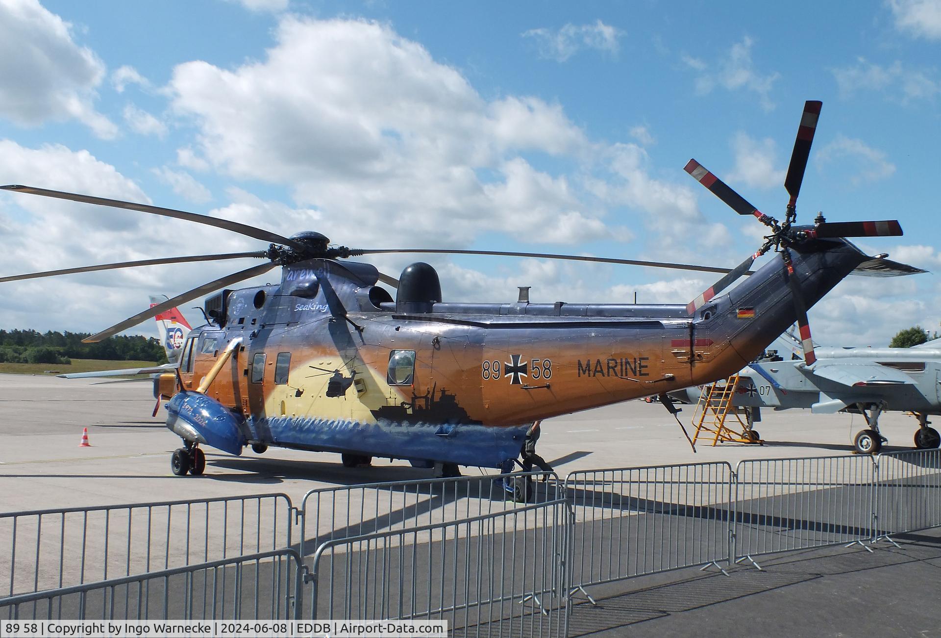89 58, Westland Sea King Mk.41 C/N WA762/89, Westland Sea King Mk41 in 'Marineflieger Fly-Out' special colours at ILA 2024, Berlin