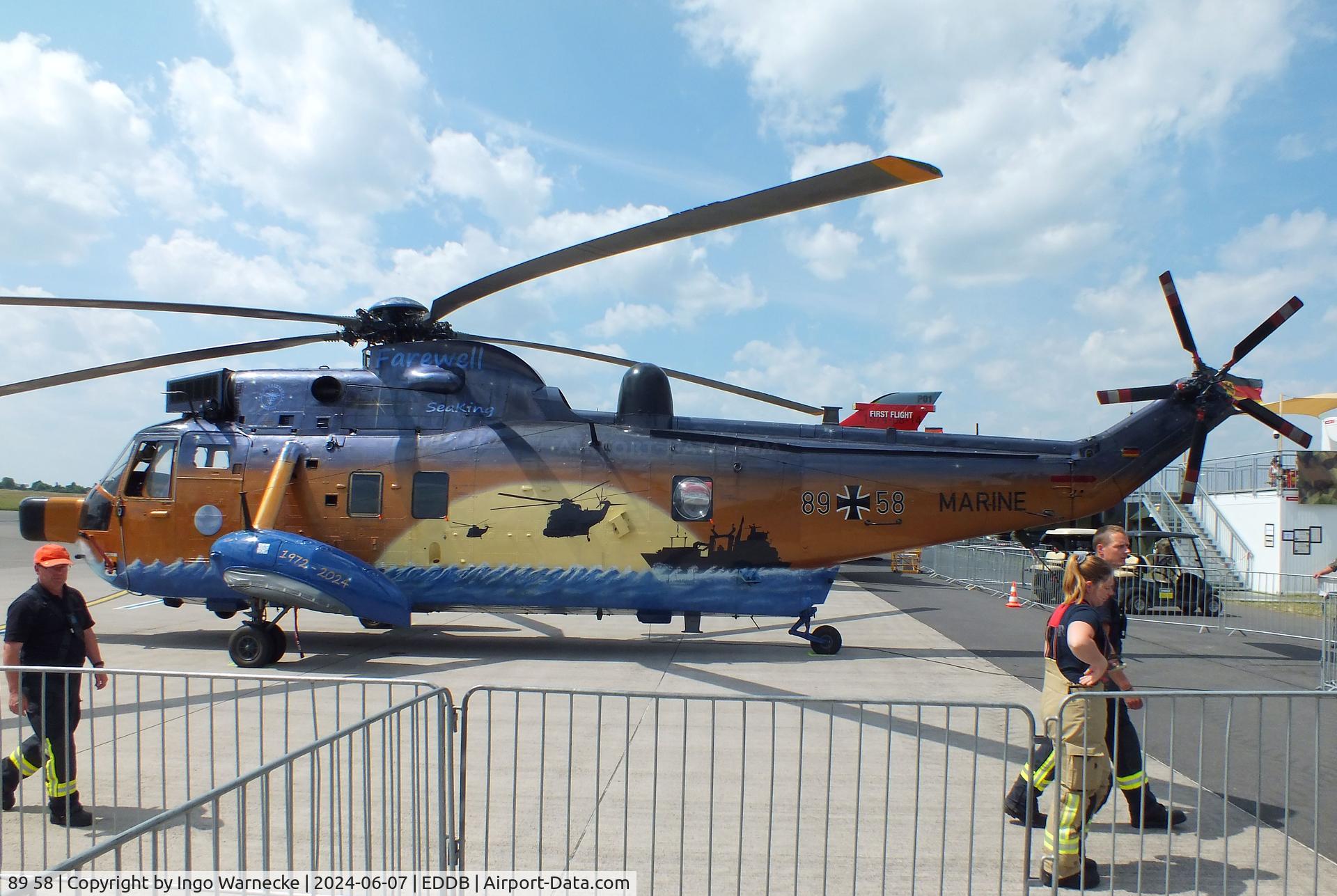 89 58, Westland Sea King Mk.41 C/N WA762/89, Westland Sea King Mk41 in 'Marineflieger Fly-Out' special colours at ILA 2024, Berlin