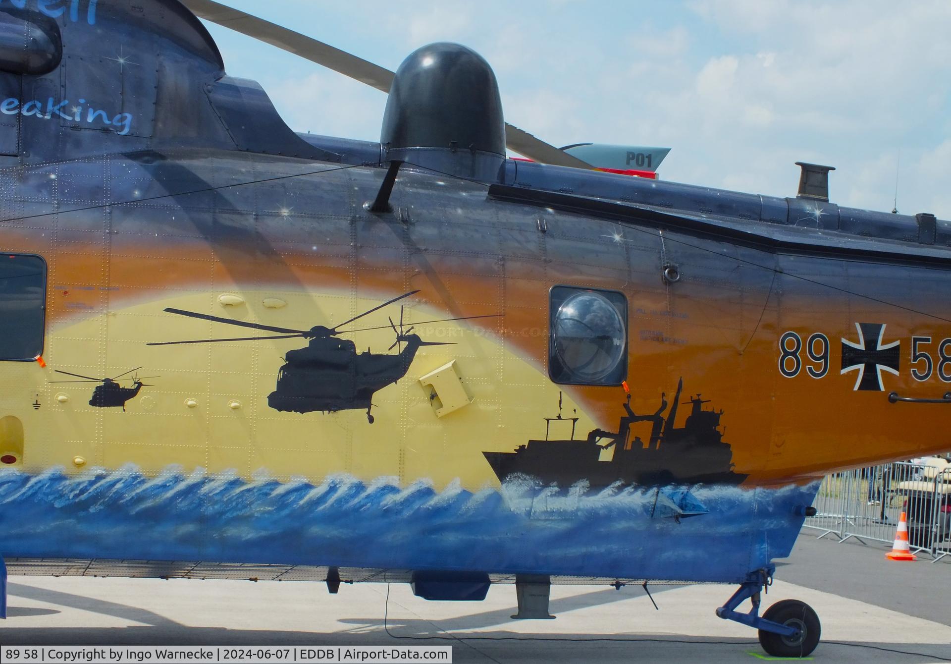 89 58, Westland Sea King Mk.41 C/N WA762/89, Westland Sea King Mk41 in 'Marineflieger Fly-Out' special colours at ILA 2024, Berlin