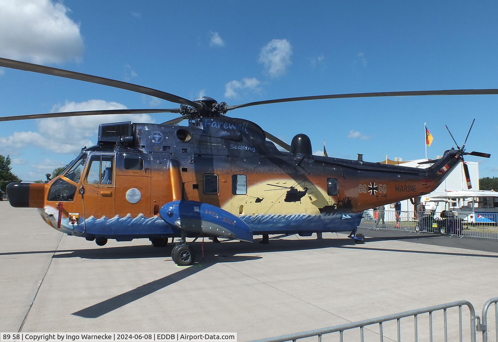 89 58, Westland Sea King Mk.41 C/N WA762/89, Westland Sea King Mk41 in 'Marineflieger Fly-Out' special colours at ILA 2024, Berlin